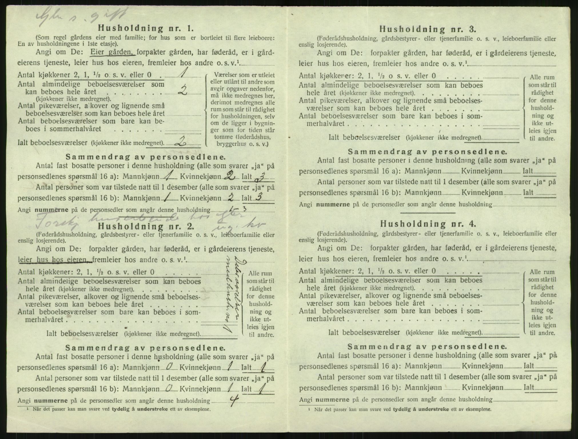 SAT, 1920 census for Borge, 1920, p. 154