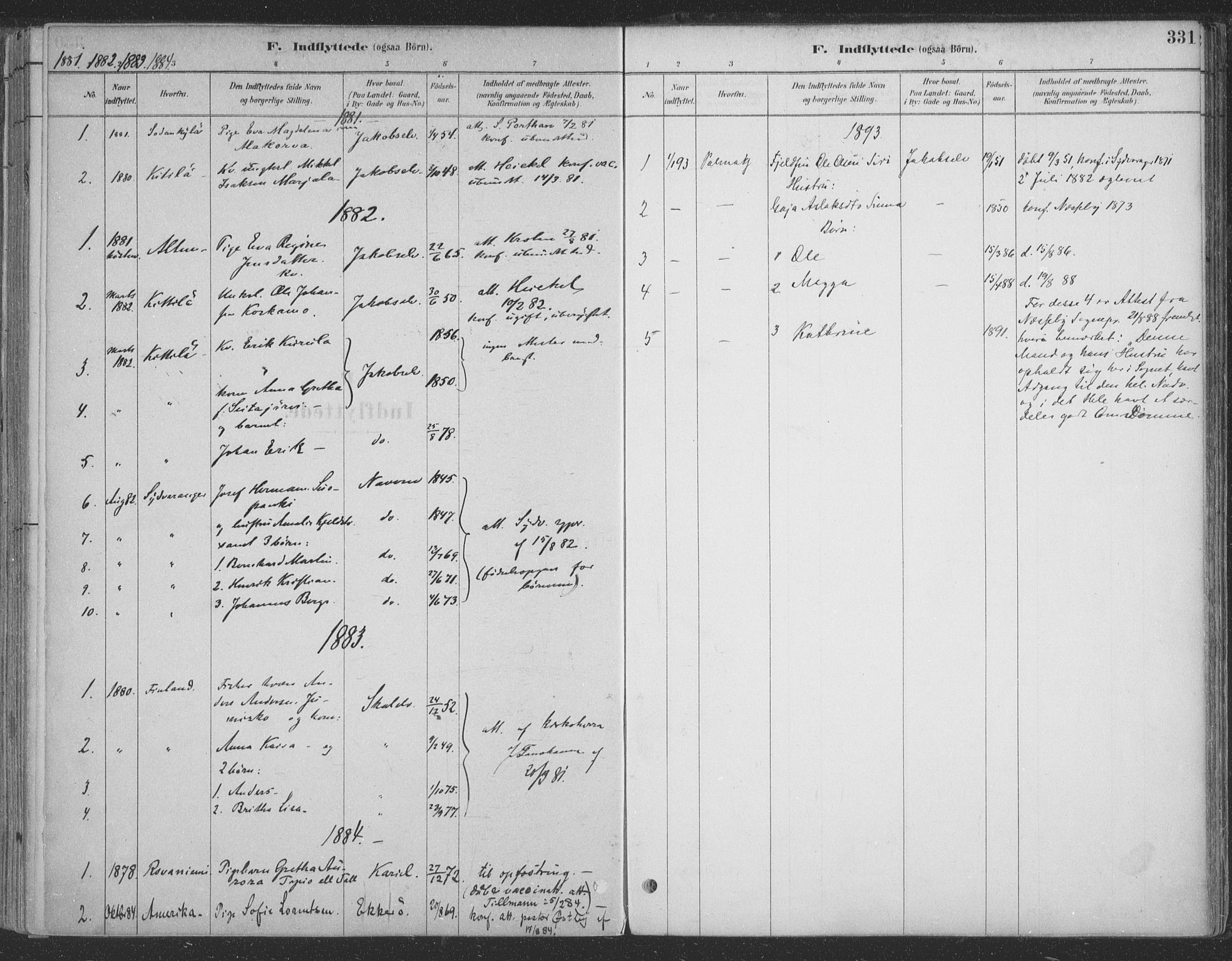 Vadsø sokneprestkontor, SATØ/S-1325/H/Ha/L0009kirke: Parish register (official) no. 9, 1881-1917, p. 331