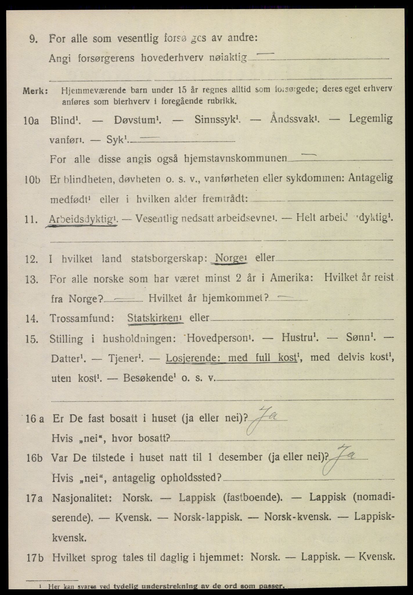 SAT, 1920 census for Leksvik, 1920, p. 1817