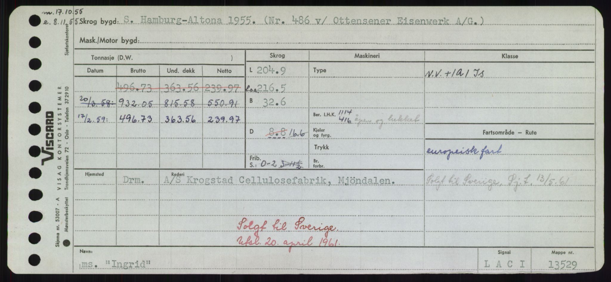 Sjøfartsdirektoratet med forløpere, Skipsmålingen, RA/S-1627/H/Hd/L0018: Fartøy, I, p. 177