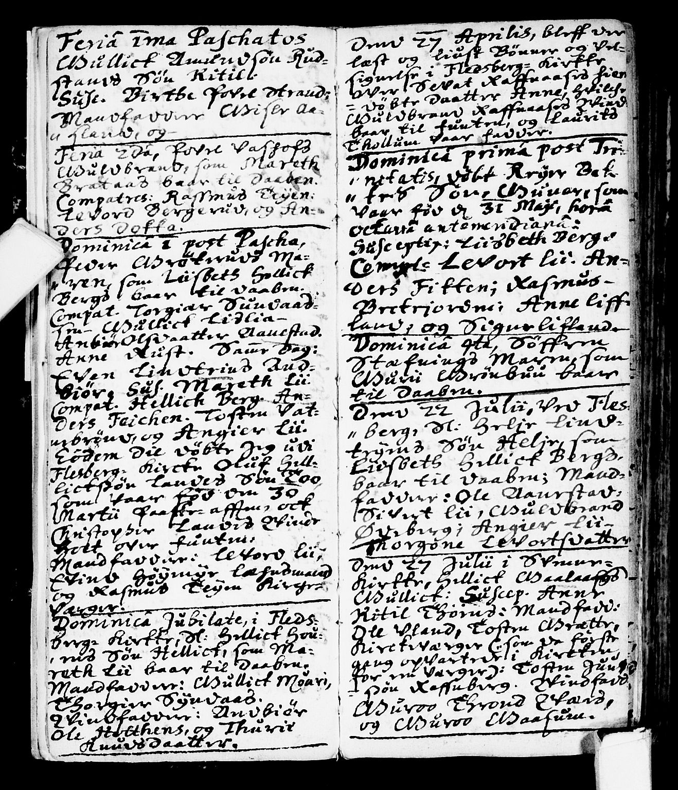 Flesberg kirkebøker, AV/SAKO-A-18/F/Fa/L0001: Parish register (official) no. I 1, 1688-1725