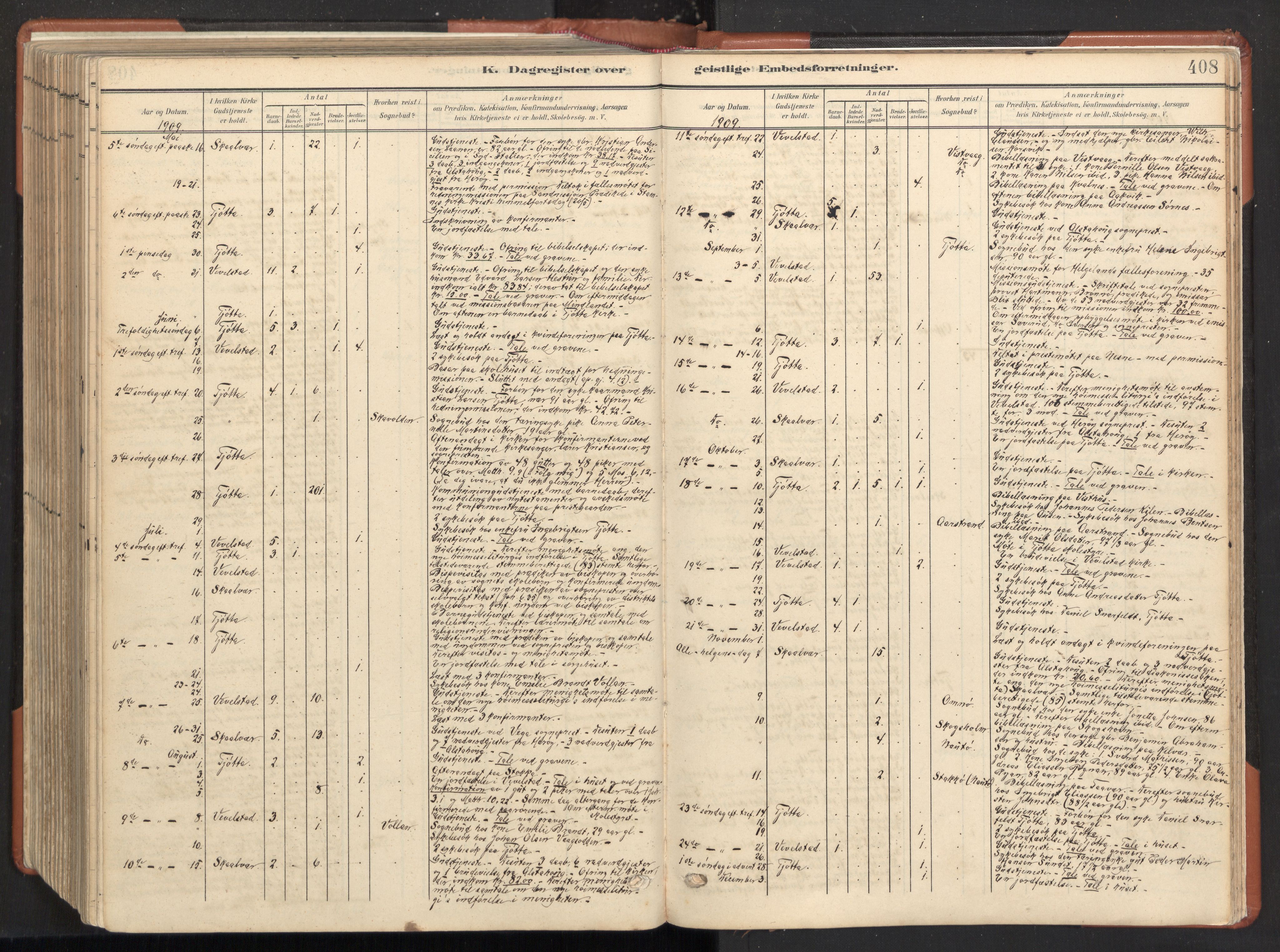 Ministerialprotokoller, klokkerbøker og fødselsregistre - Nordland, AV/SAT-A-1459/817/L0265: Parish register (official) no. 817A05, 1908-1944, p. 408