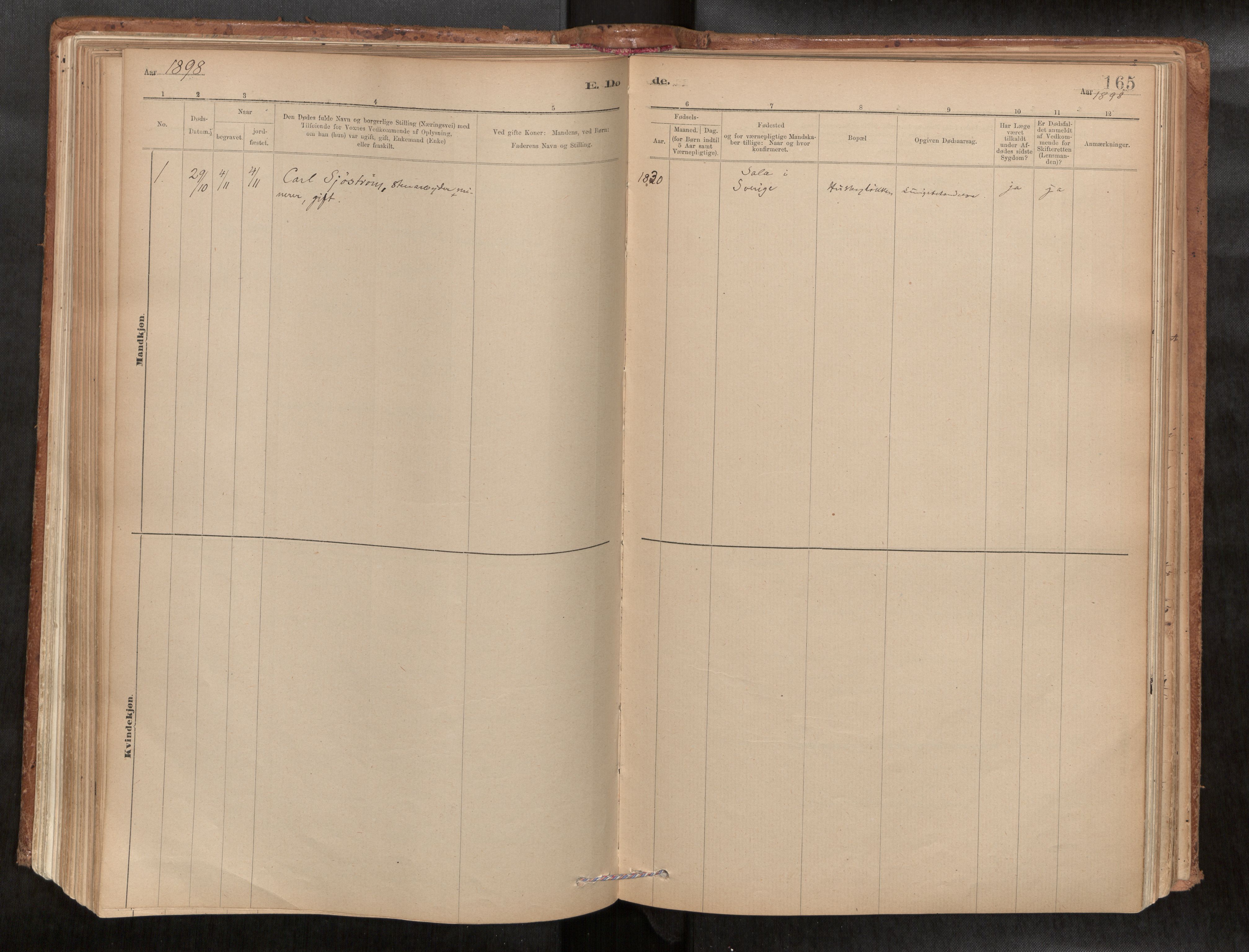 Ministerialprotokoller, klokkerbøker og fødselsregistre - Møre og Romsdal, AV/SAT-A-1454/588/L1006: Parish register (official) no. 588A03, 1886-1912, p. 165
