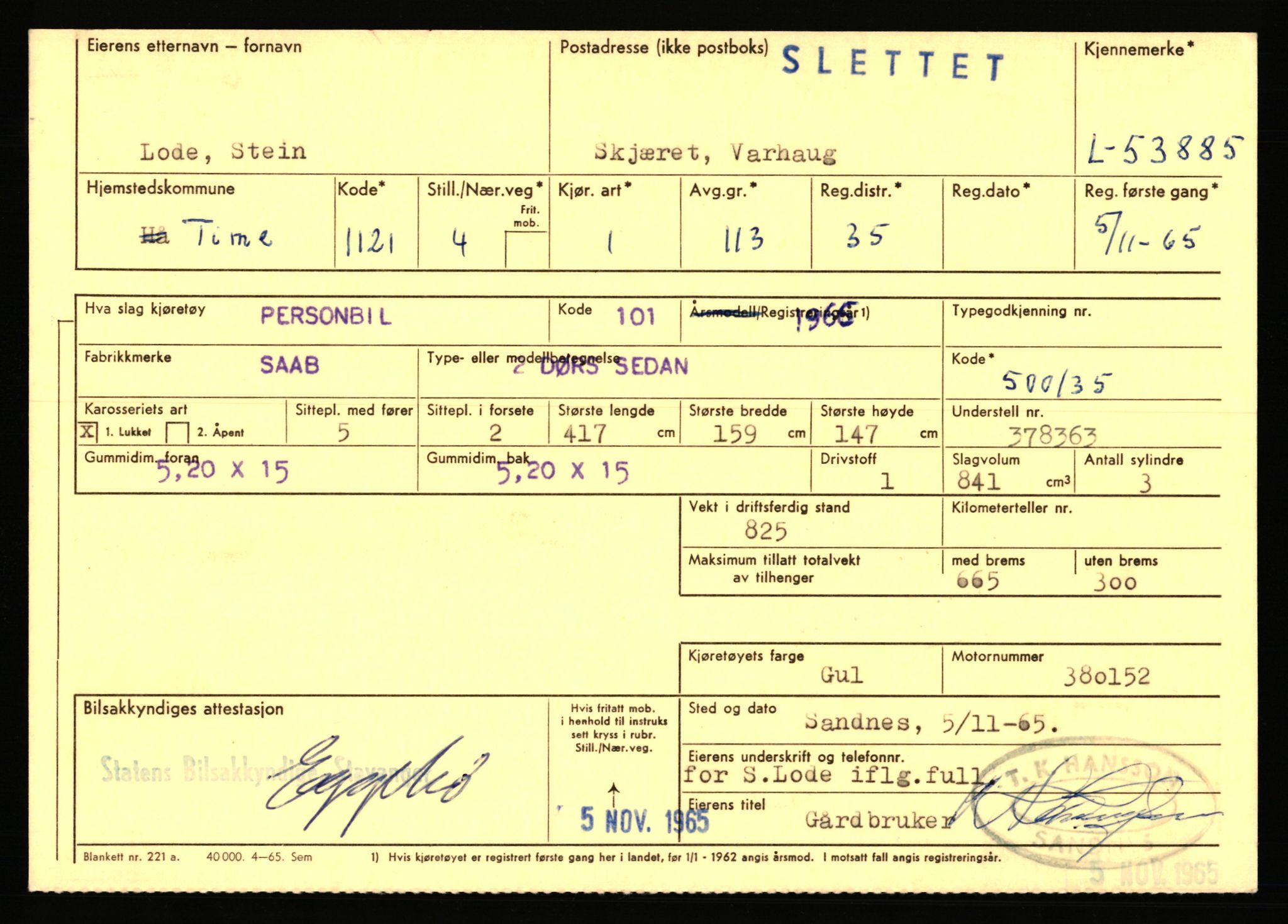 Stavanger trafikkstasjon, AV/SAST-A-101942/0/F/L0053: L-52900 - L-54199, 1930-1971, p. 2269