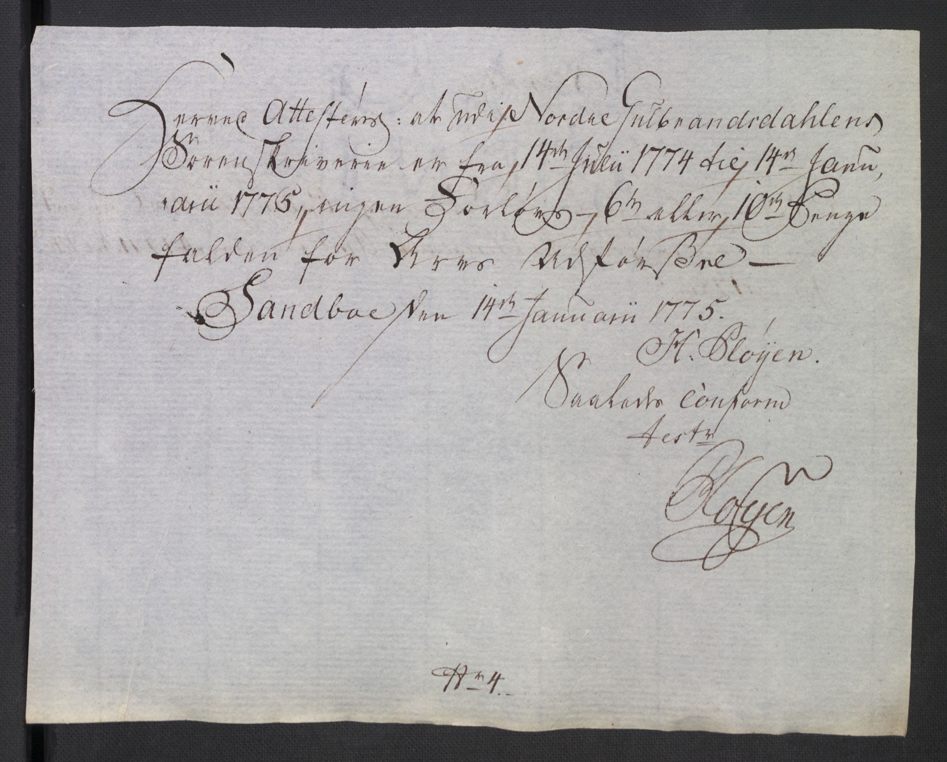 Rentekammeret inntil 1814, Reviderte regnskaper, Mindre regnskaper, AV/RA-EA-4068/Rb/L0014: Opplands amt, 1771-1779, p. 932