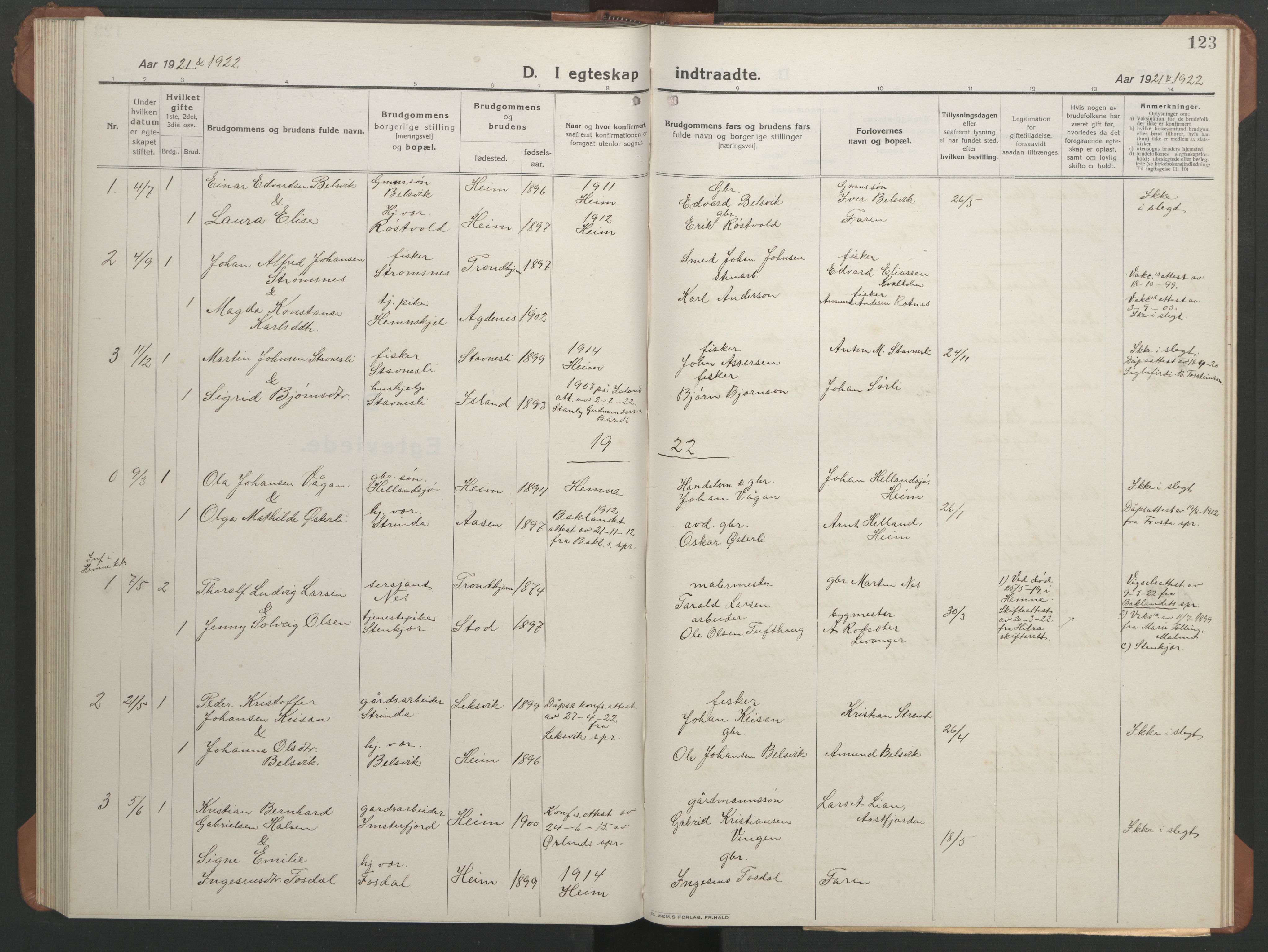 Ministerialprotokoller, klokkerbøker og fødselsregistre - Sør-Trøndelag, SAT/A-1456/633/L0521: Parish register (copy) no. 633C03, 1921-1946, p. 115
