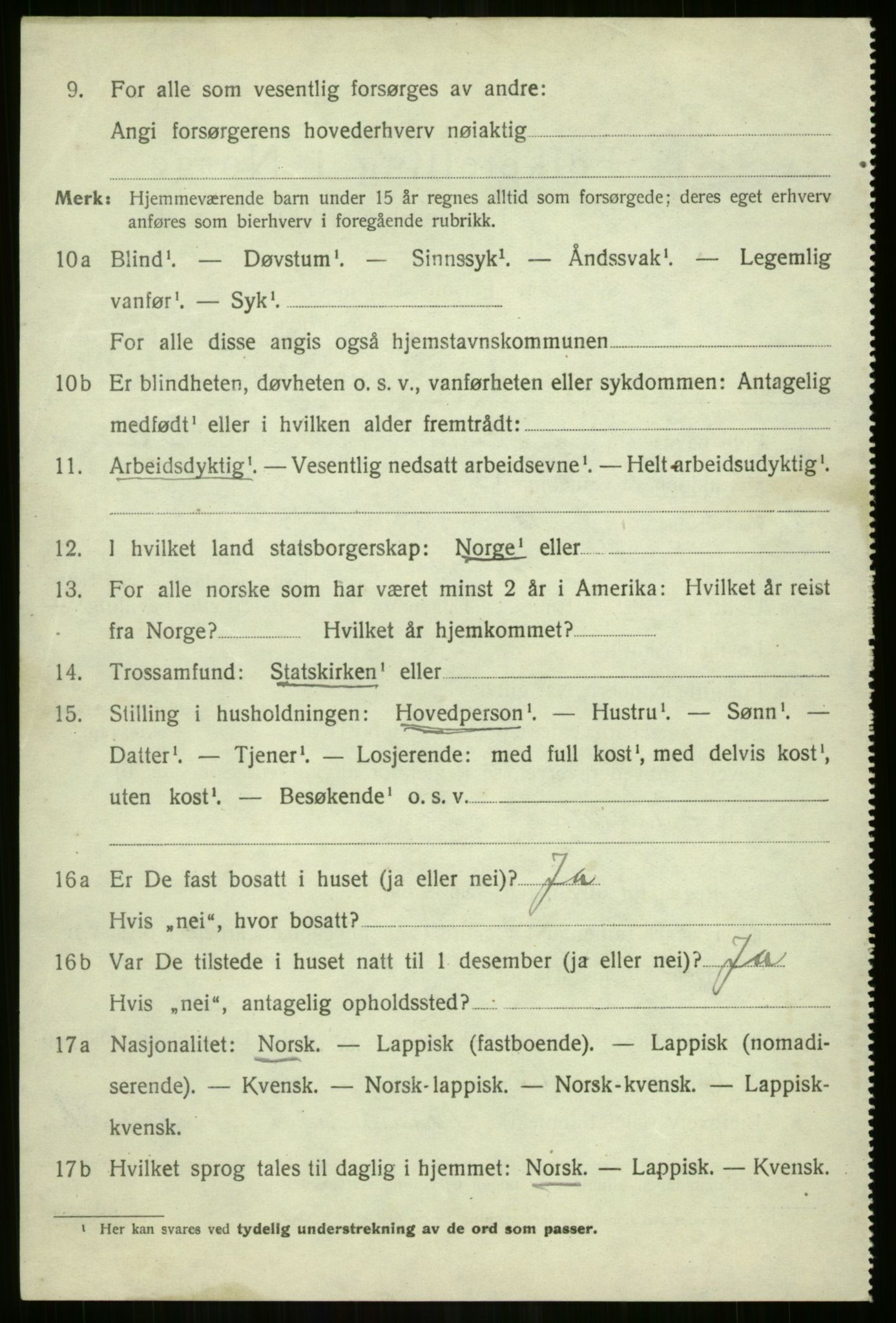 SATØ, 1920 census for Tromsøysund, 1920, p. 9923