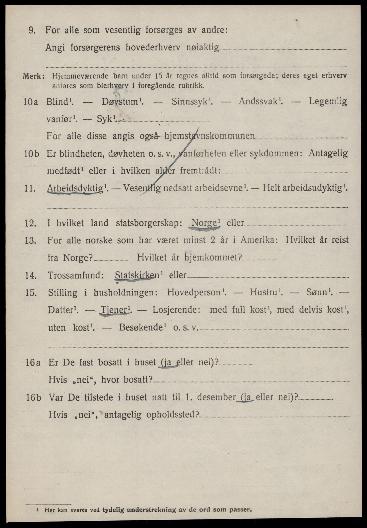 SAT, 1920 census for Tingvoll, 1920, p. 6601