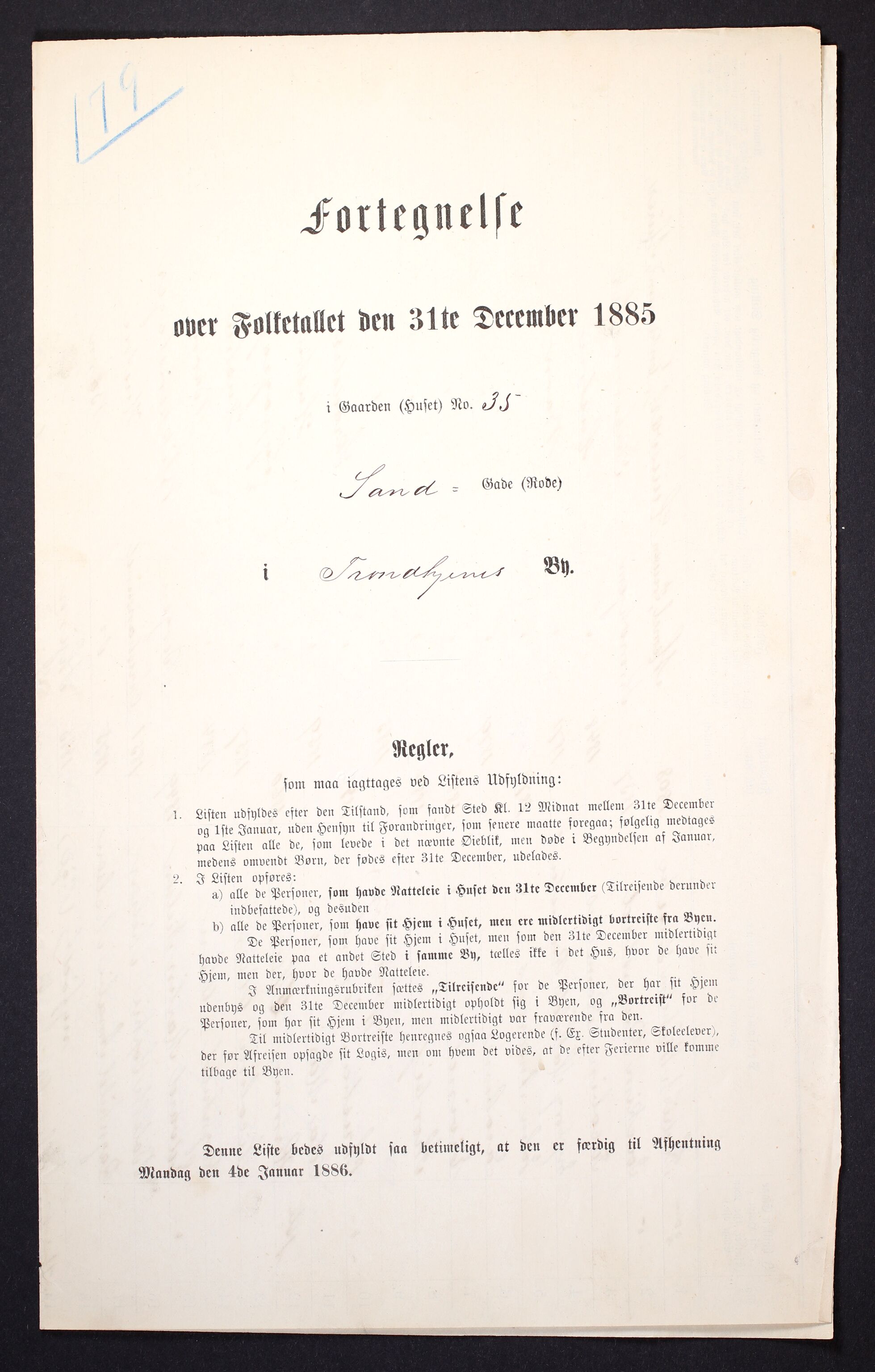 SAT, 1885 census for 1601 Trondheim, 1885, p. 914