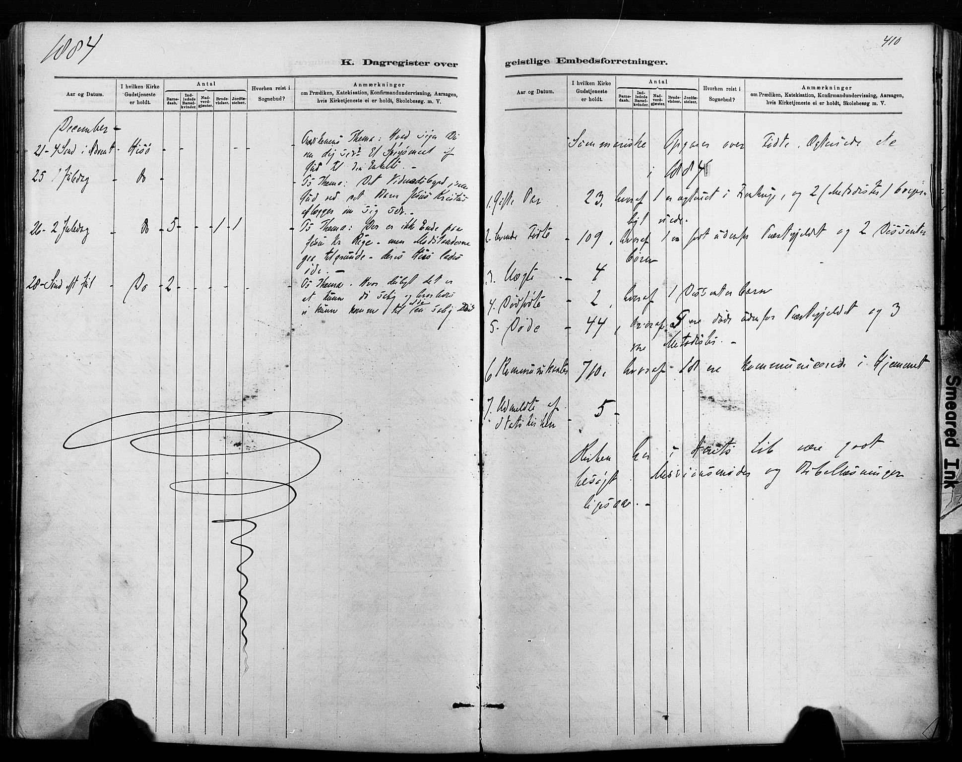 Hisøy sokneprestkontor, AV/SAK-1111-0020/F/Fa/L0003: Parish register (official) no. A 3, 1881-1894, p. 410