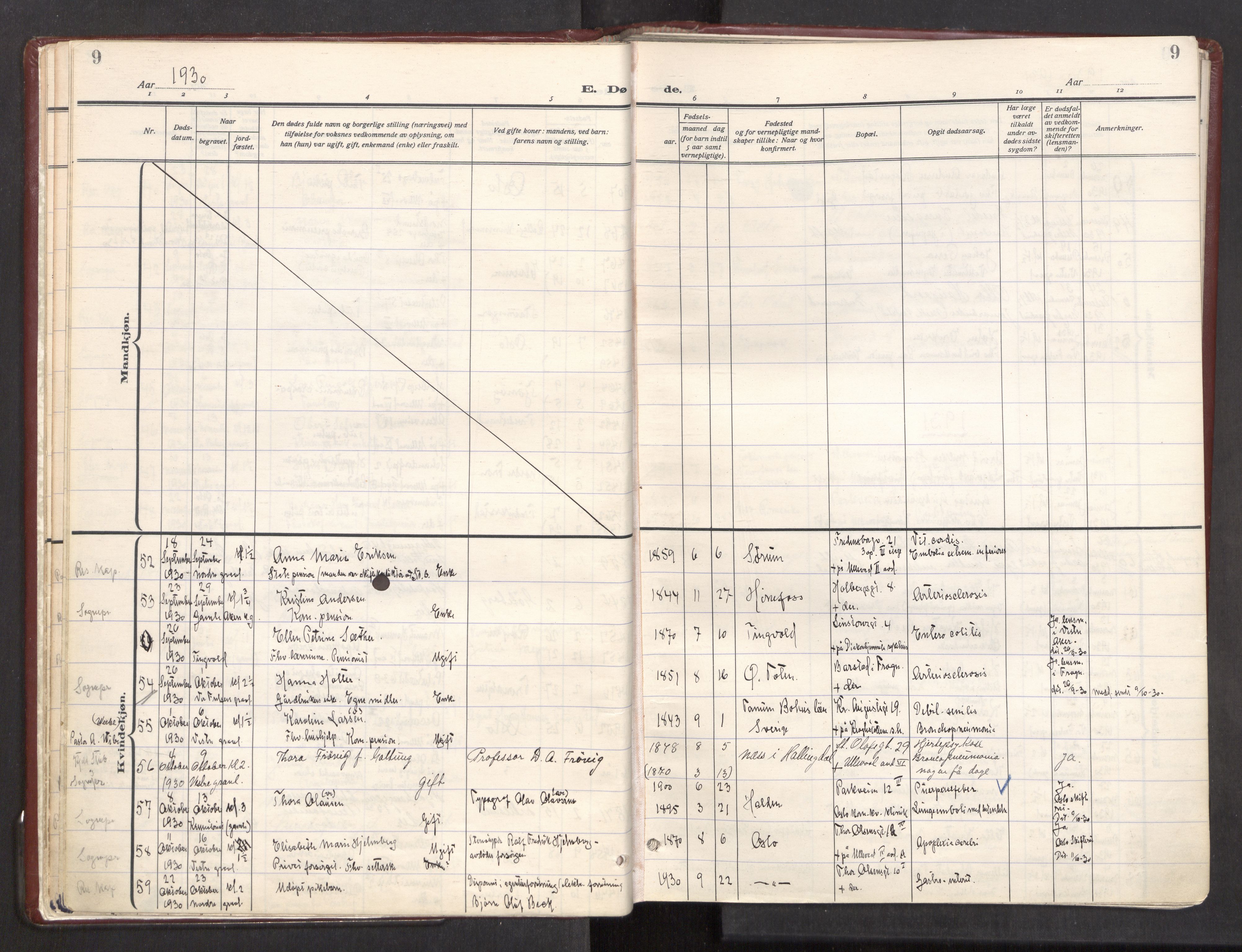 Trefoldighet prestekontor Kirkebøker, AV/SAO-A-10882/F/Fd/L0006: Parish register (official) no. IV 6, 1929-1957, p. 9