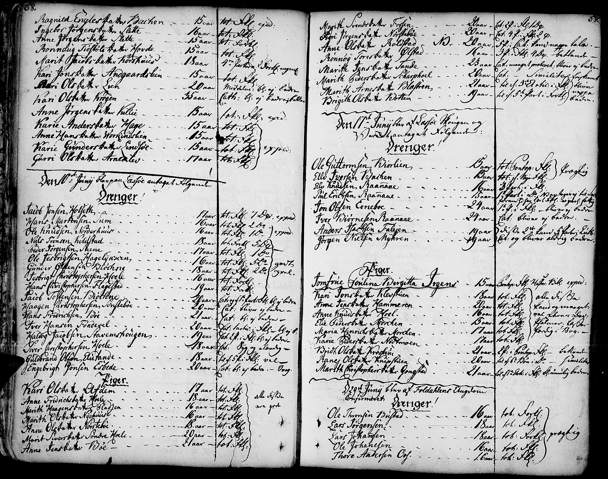 Lesja prestekontor, SAH/PREST-068/H/Ha/Haa/L0002: Parish register (official) no. 2, 1732-1776, p. 58-59