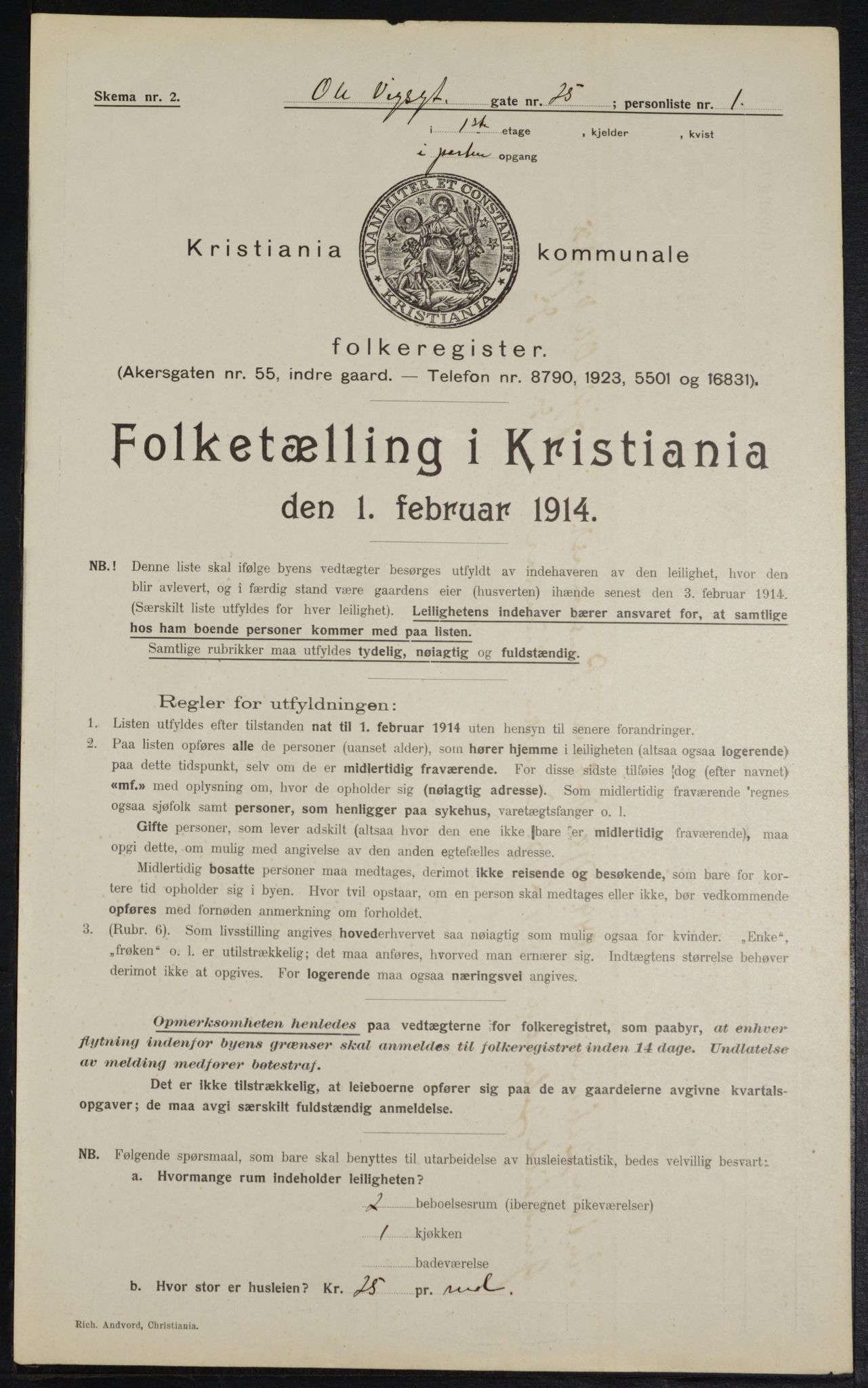 OBA, Municipal Census 1914 for Kristiania, 1914, p. 75767