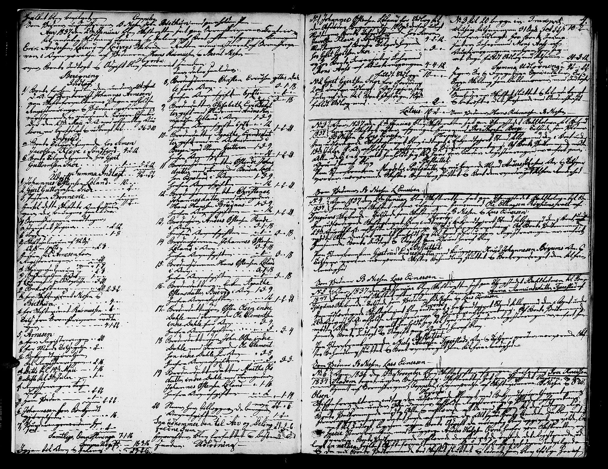 Ytre Sogn tingrett, AV/SAB-A-2601/1/H/Ha/L0020a: Skifteprotokoll, 1837-1840, p. 3b-4a