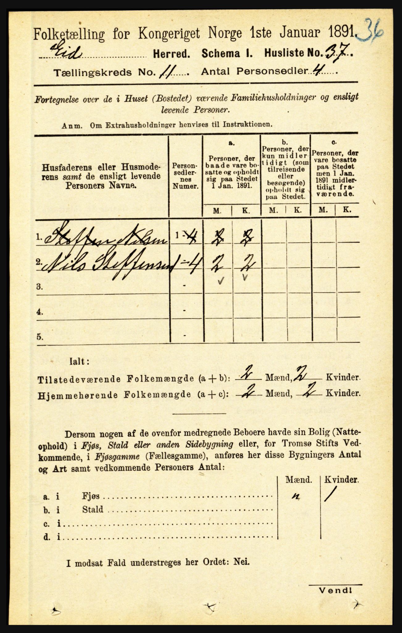 RA, 1891 census for 1443 Eid, 1891, p. 3602