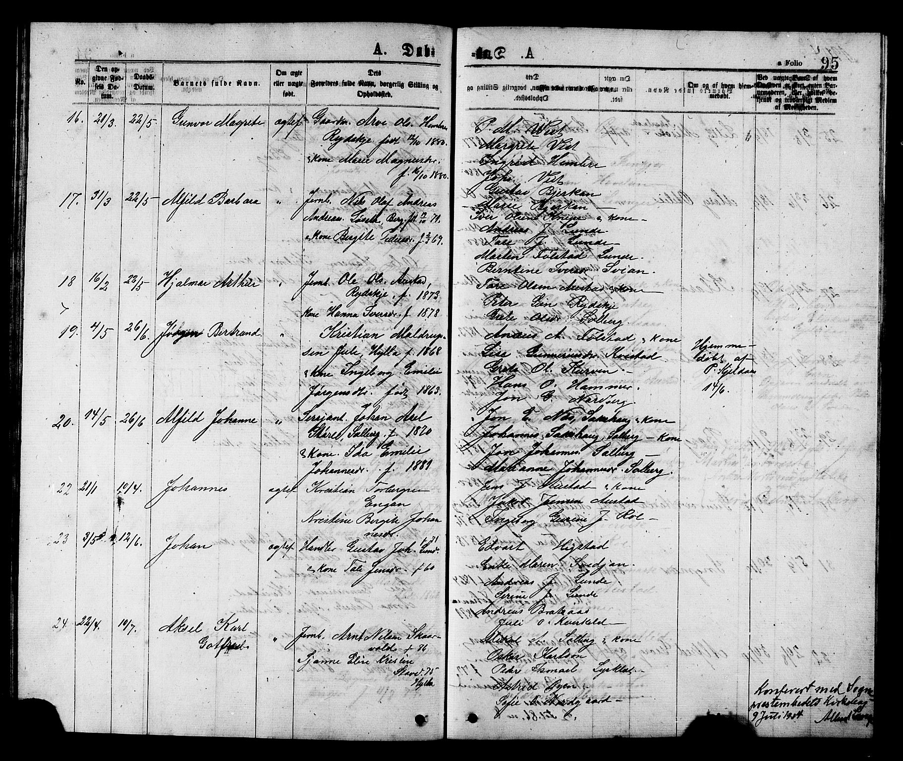 Ministerialprotokoller, klokkerbøker og fødselsregistre - Nord-Trøndelag, SAT/A-1458/731/L0311: Parish register (copy) no. 731C02, 1875-1911, p. 95