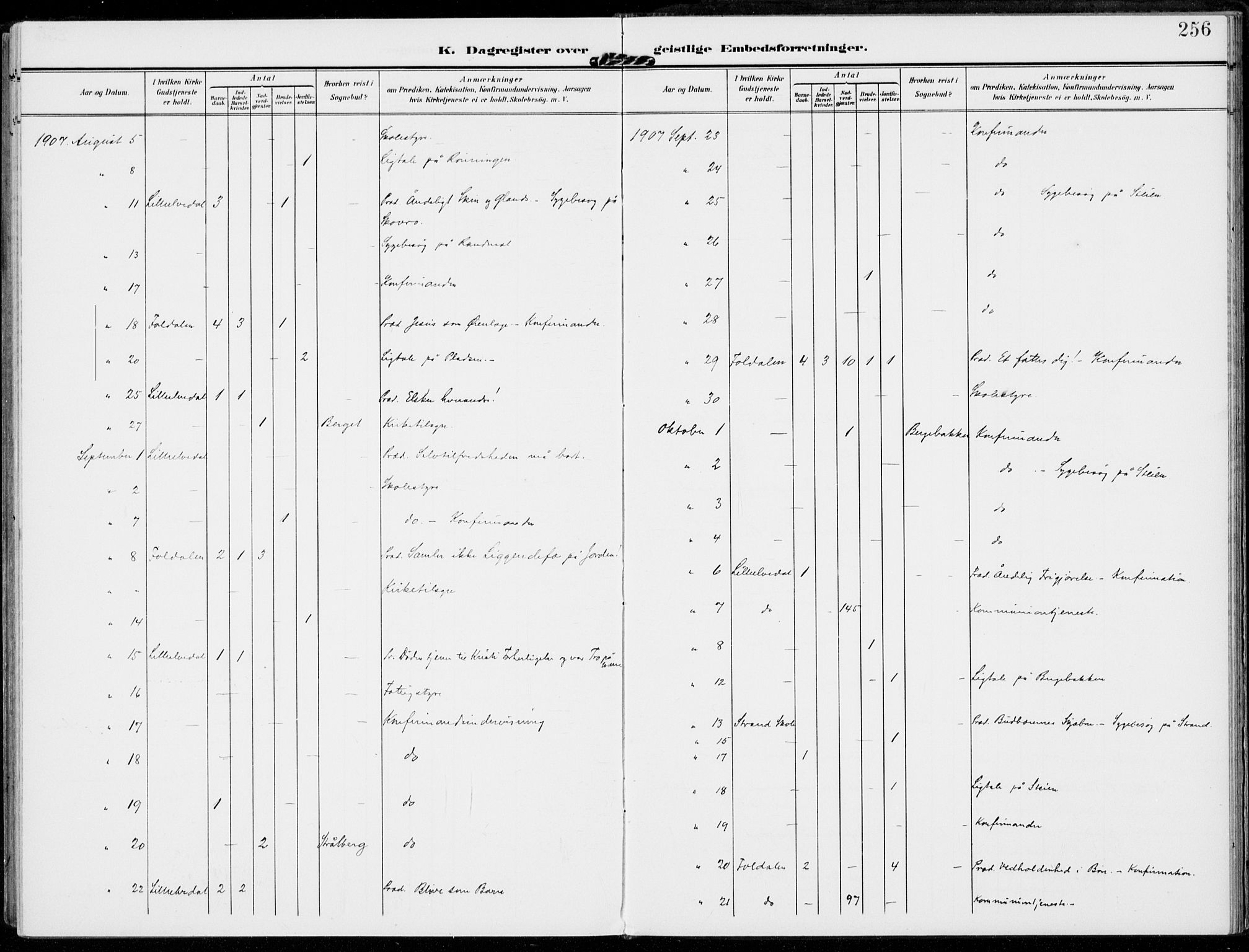 Alvdal prestekontor, AV/SAH-PREST-060/H/Ha/Haa/L0004: Parish register (official) no. 4, 1907-1919, p. 256