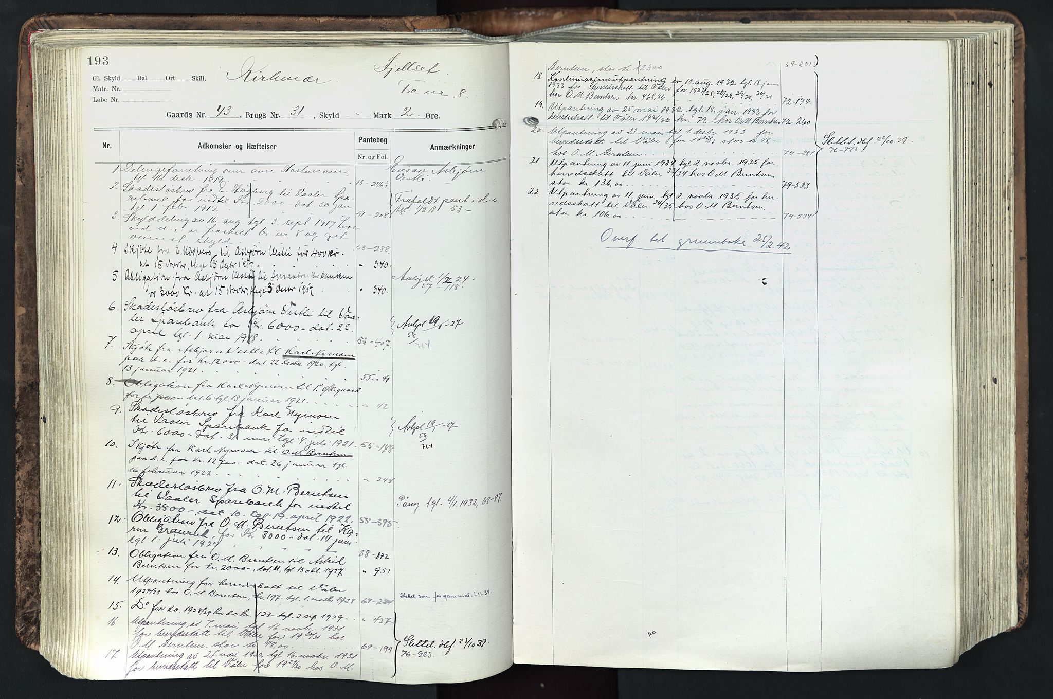 Solør tingrett, AV/SAH-TING-008/H/Ha/Hak/L0003: Mortgage register no. III, 1900-1935, p. 193
