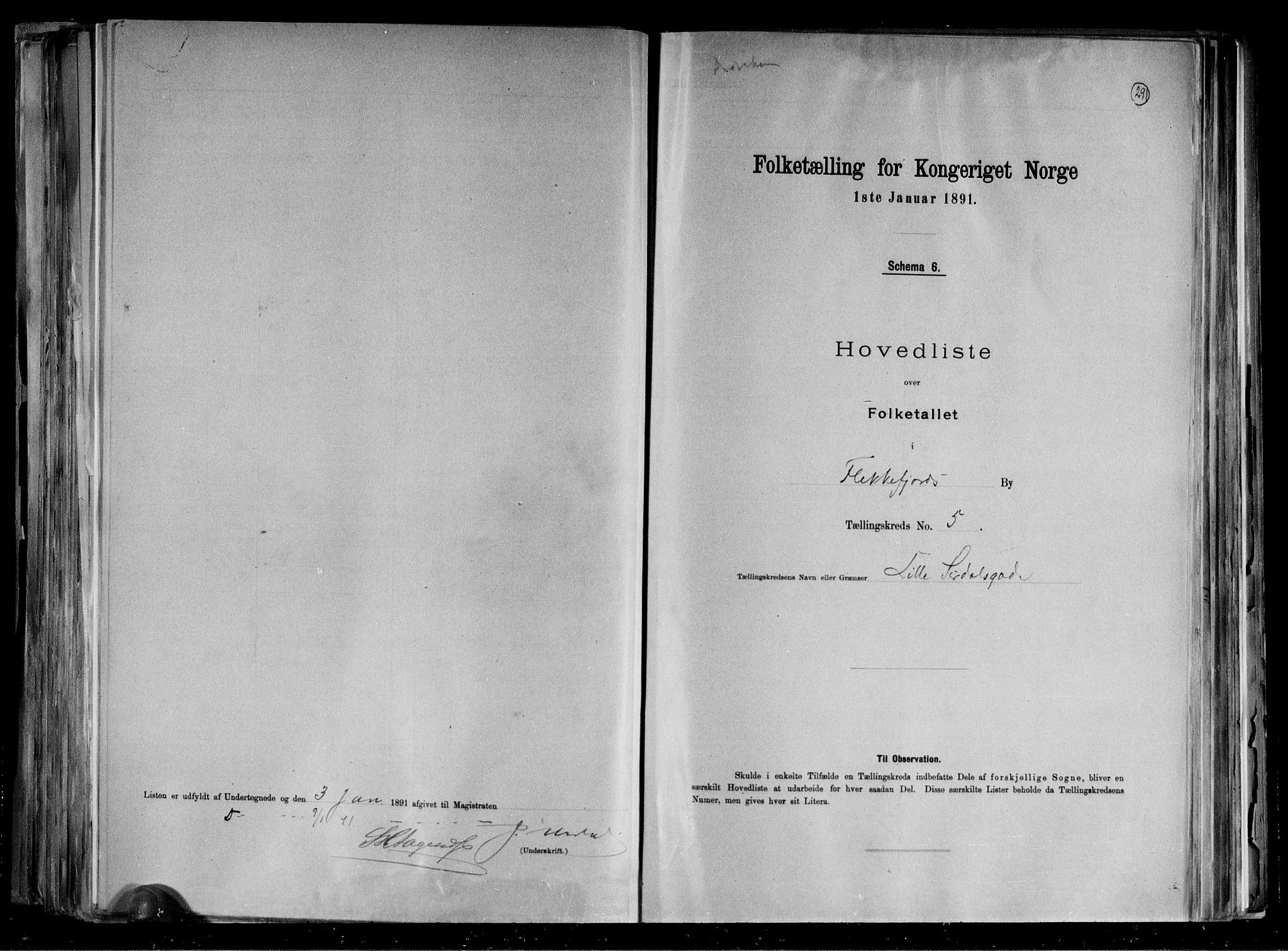 RA, 1891 census for 1004 Flekkefjord, 1891, p. 10