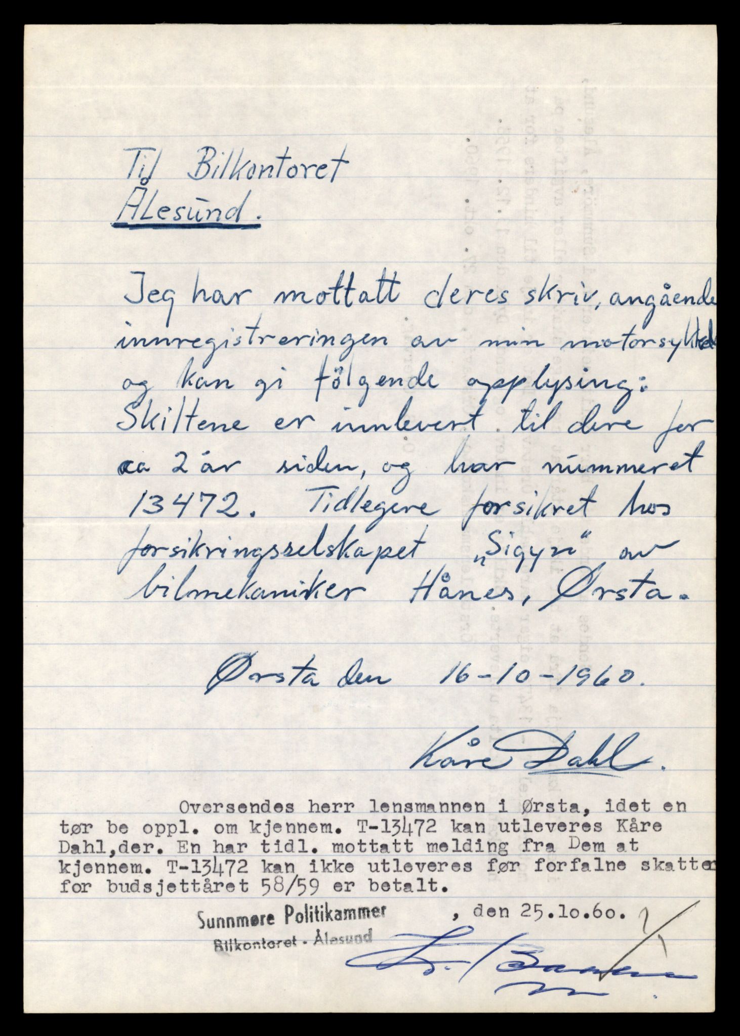 Møre og Romsdal vegkontor - Ålesund trafikkstasjon, AV/SAT-A-4099/F/Fe/L0039: Registreringskort for kjøretøy T 13361 - T 13530, 1927-1998, p. 1920