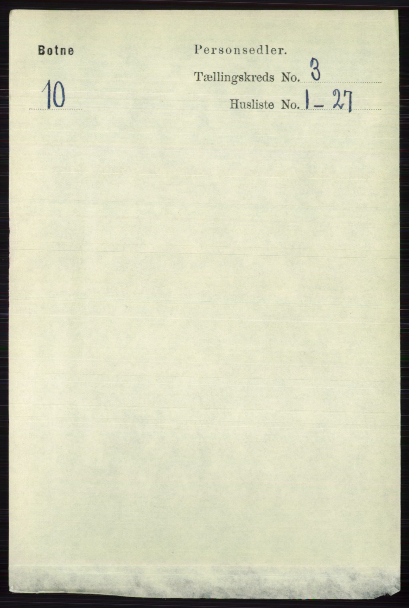 RA, 1891 census for 0715 Botne, 1891, p. 1217