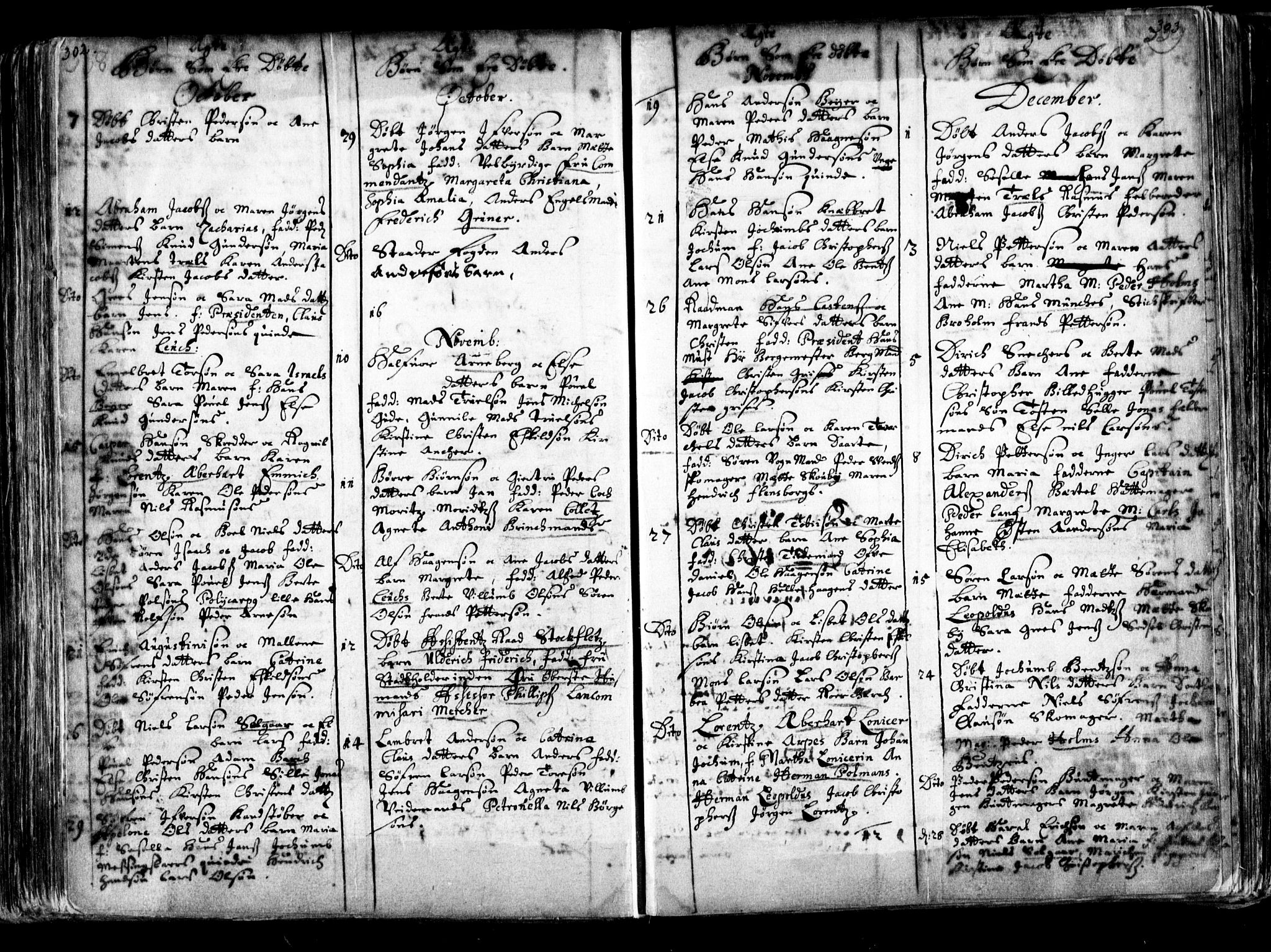Oslo domkirke Kirkebøker, AV/SAO-A-10752/F/Fa/L0001: Parish register (official) no. 1, 1648-1704, p. 302-303