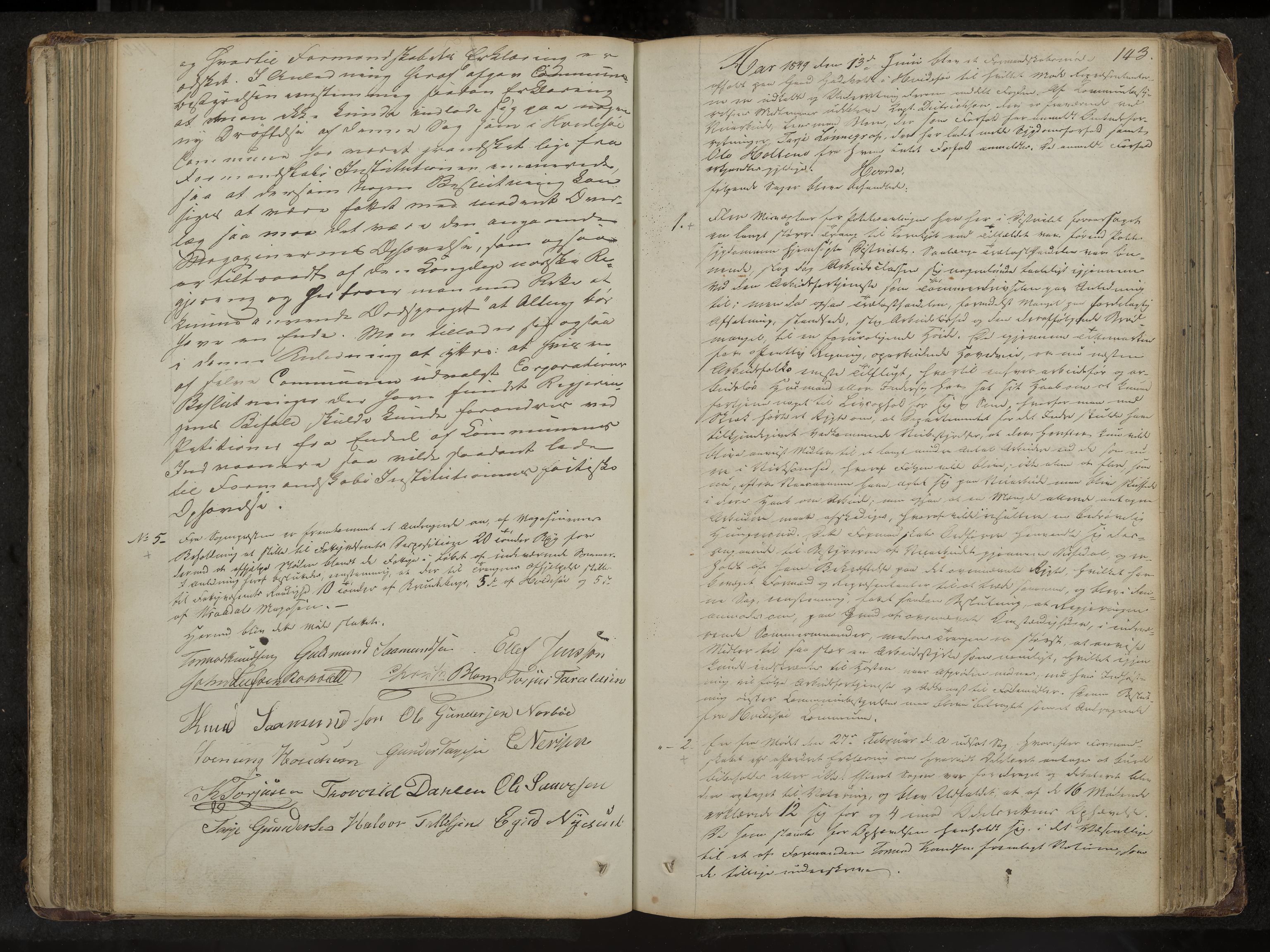 Kviteseid formannskap og sentraladministrasjon, IKAK/0829021/A/Aa/L0001: Møtebok med register, 1837-1866, p. 143