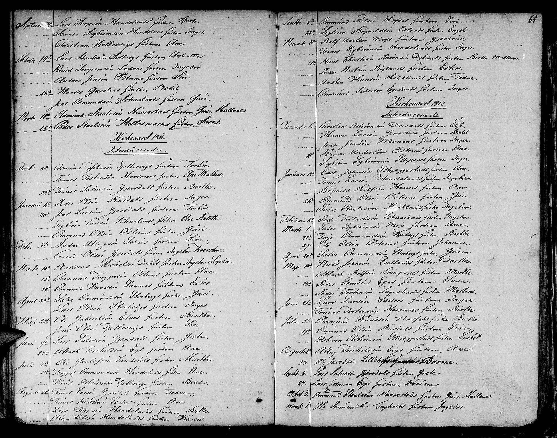 Lund sokneprestkontor, AV/SAST-A-101809/S06/L0004: Parish register (official) no. A 4 /1, 1801-1864, p. 65