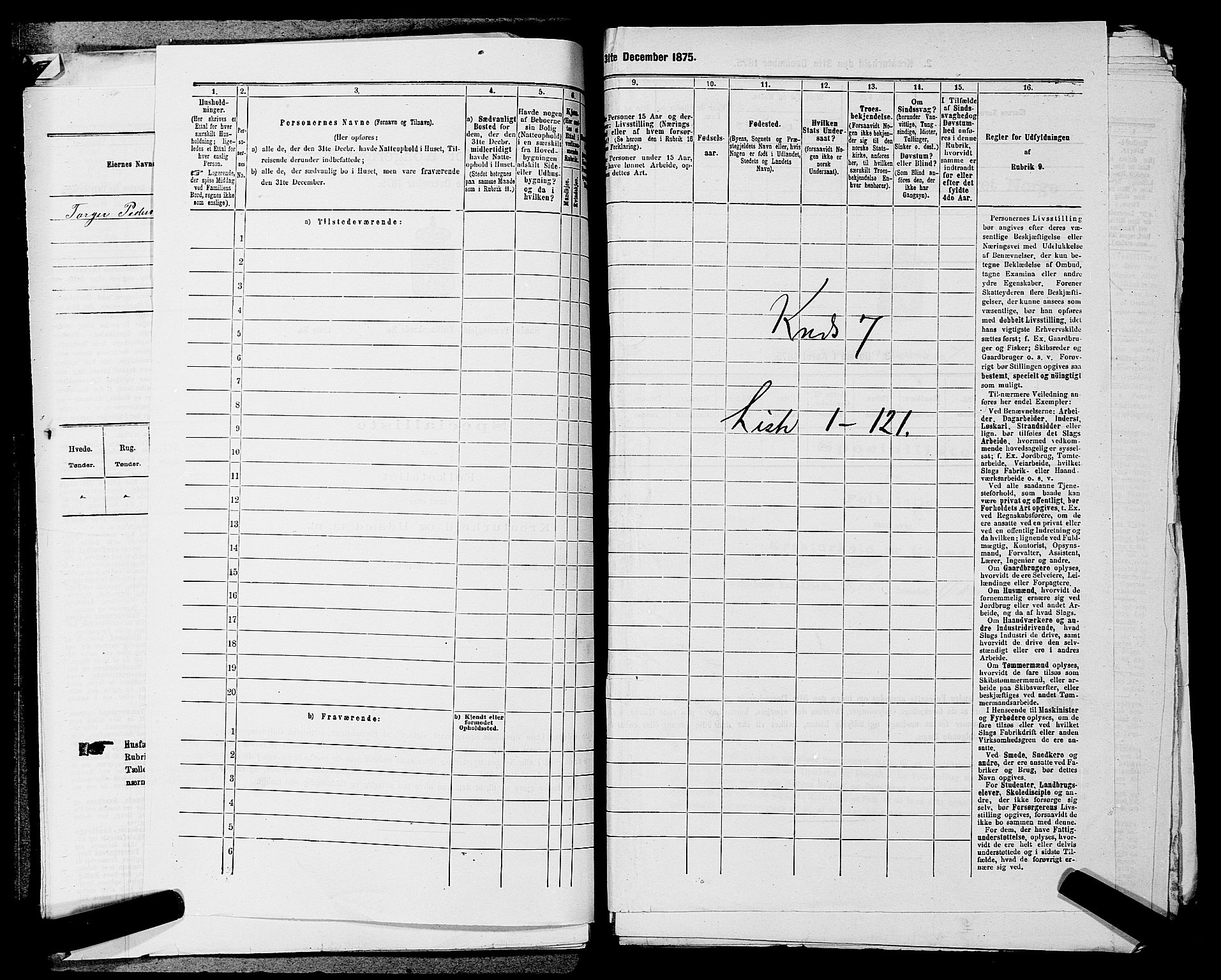 RA, 1875 census for 0238P Nannestad, 1875, p. 998