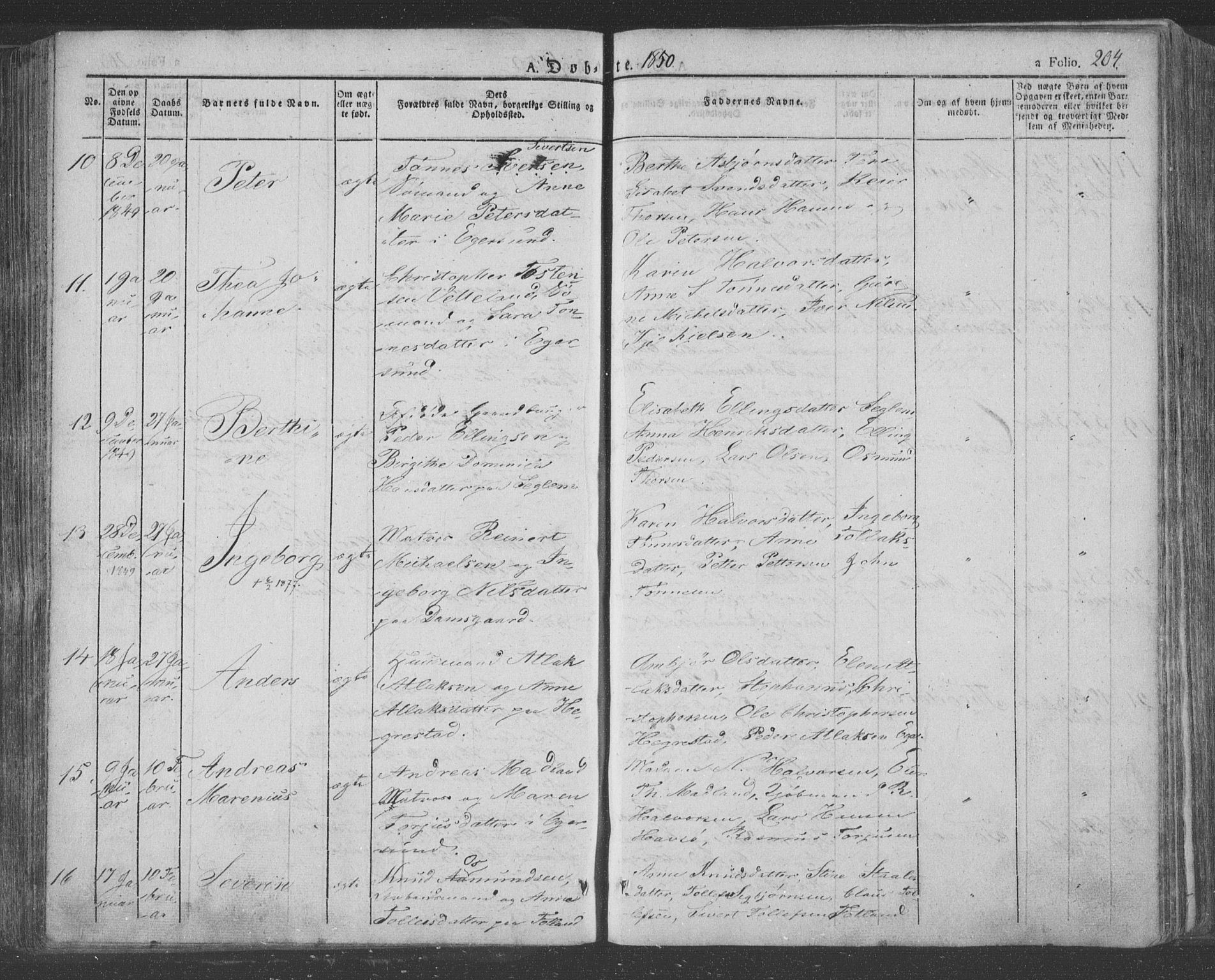 Eigersund sokneprestkontor, AV/SAST-A-101807/S08/L0009: Parish register (official) no. A 9, 1827-1850, p. 204