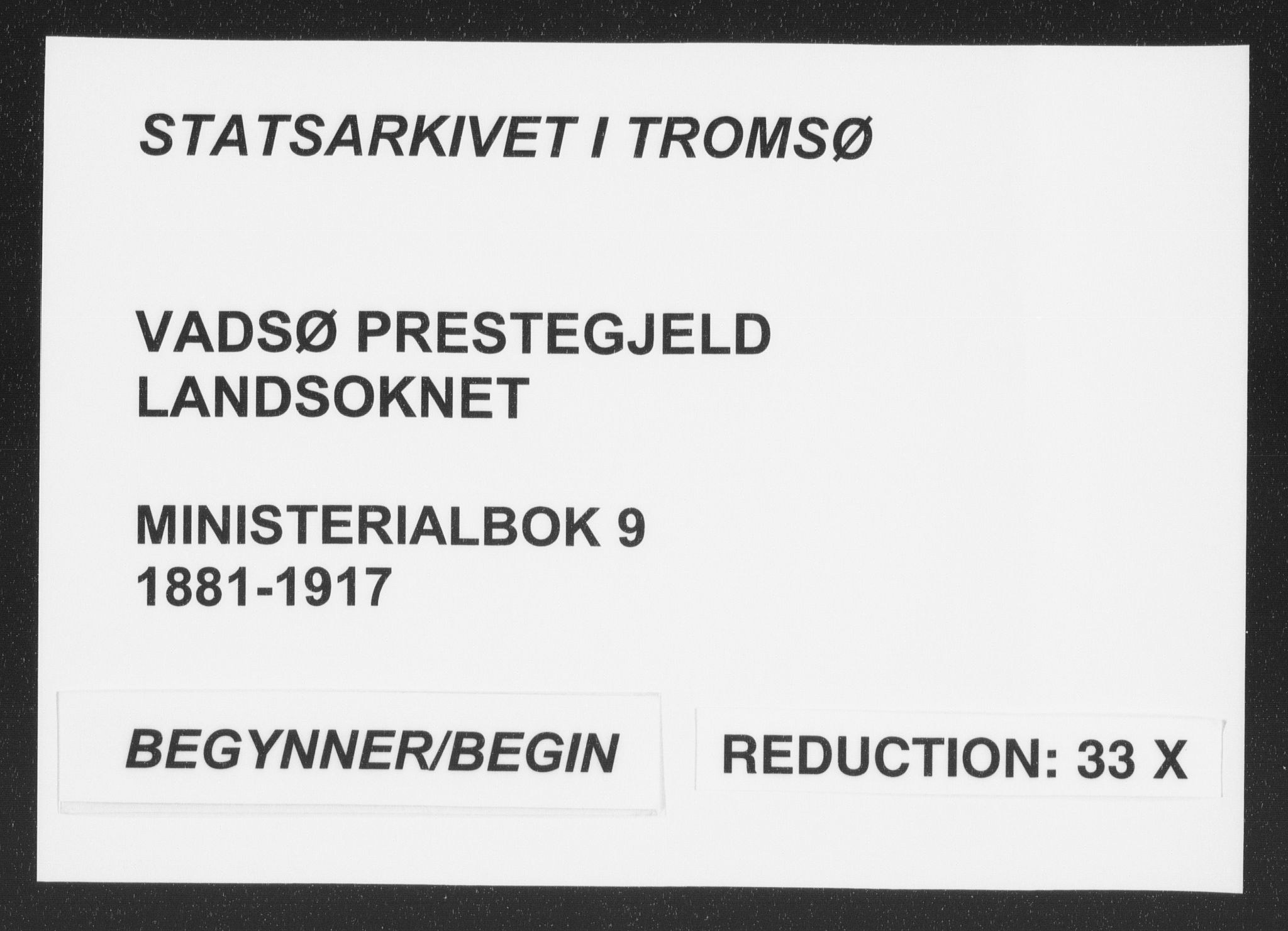 Vadsø sokneprestkontor, SATØ/S-1325/H/Ha/L0009kirke: Parish register (official) no. 9, 1881-1917