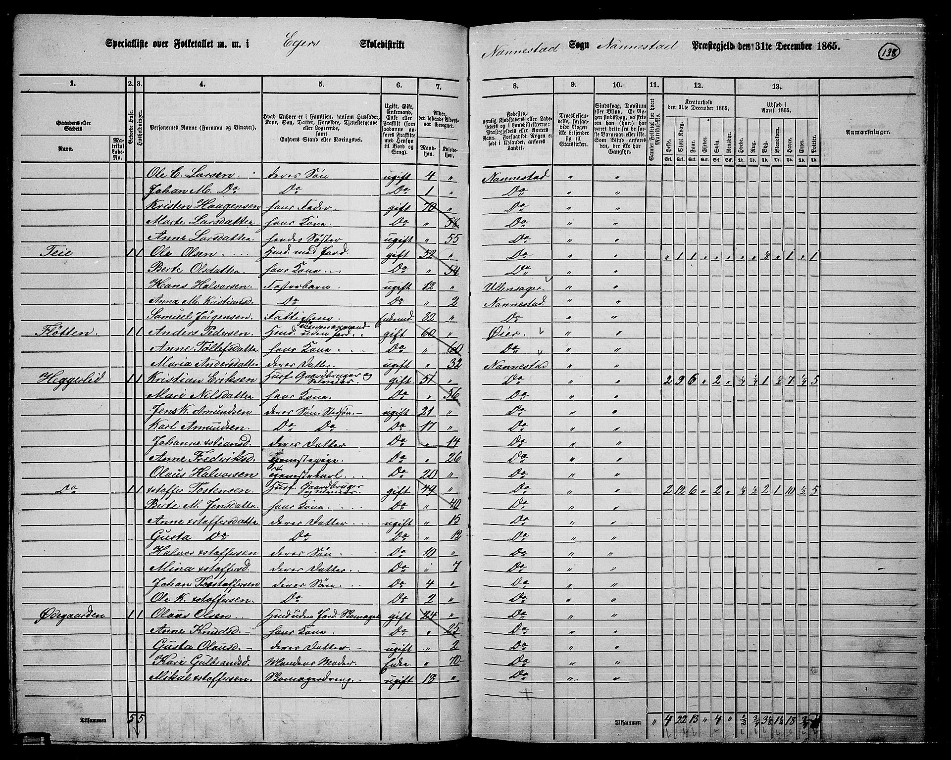 RA, 1865 census for Nannestad, 1865, p. 24