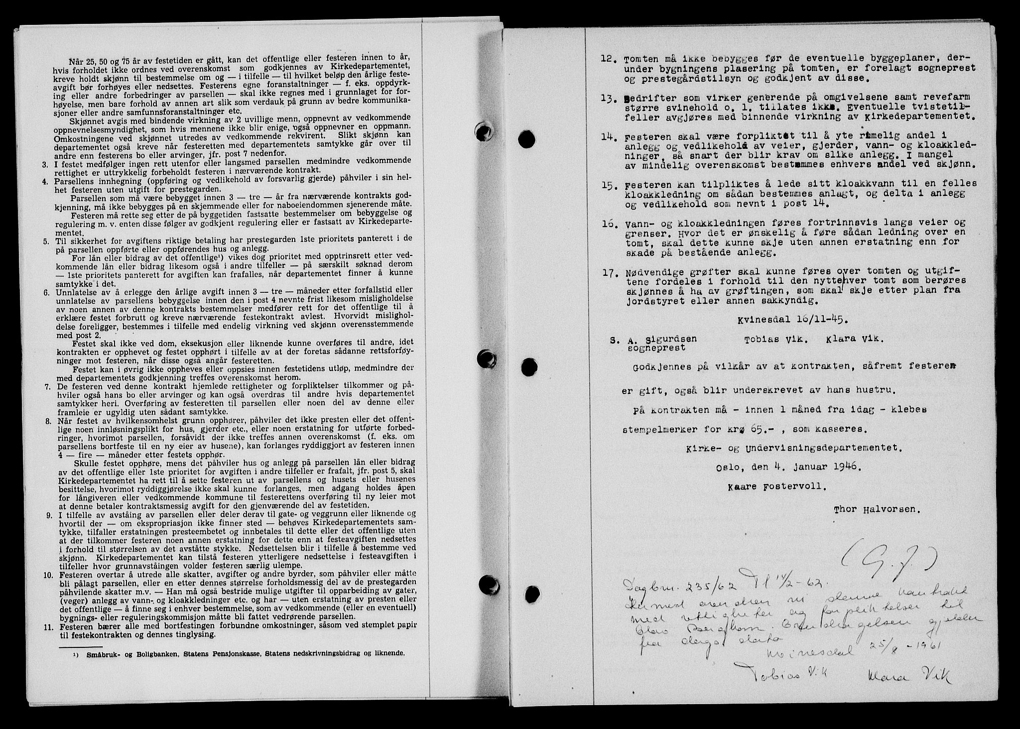 Flekkefjord sorenskriveri, SAK/1221-0001/G/Gb/Gba/L0060: Mortgage book no. A-8, 1945-1946, Diary no: : 57/1946