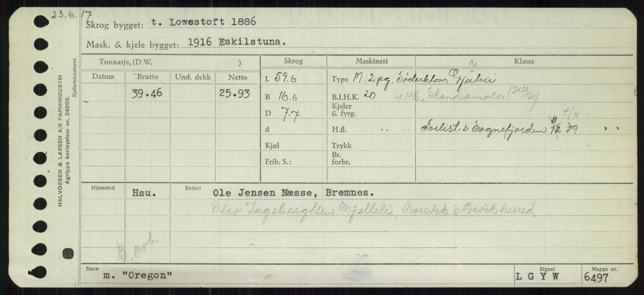 Sjøfartsdirektoratet med forløpere, Skipsmålingen, RA/S-1627/H/Ha/L0004/0002: Fartøy, Mas-R / Fartøy, Odin-R, p. 117