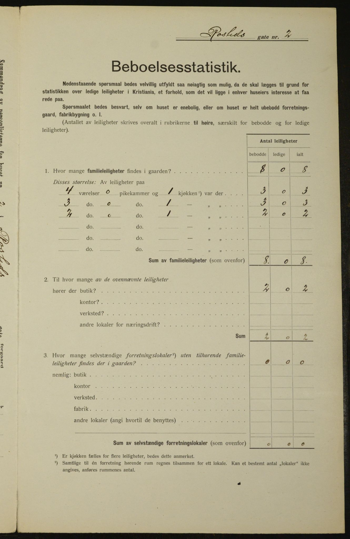 OBA, Municipal Census 1912 for Kristiania, 1912, p. 84268