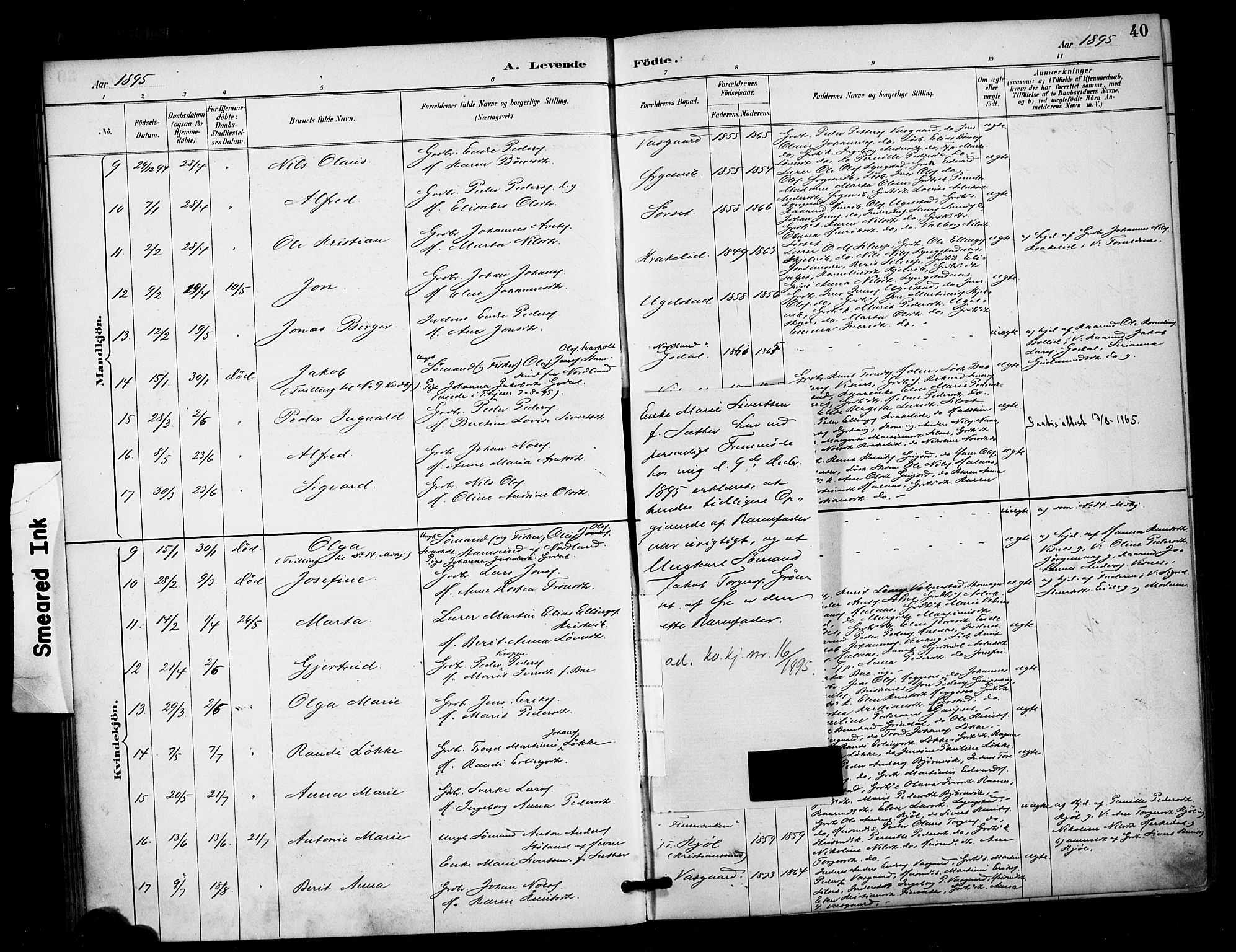 Ministerialprotokoller, klokkerbøker og fødselsregistre - Møre og Romsdal, SAT/A-1454/571/L0836: Parish register (official) no. 571A01, 1884-1899, p. 40