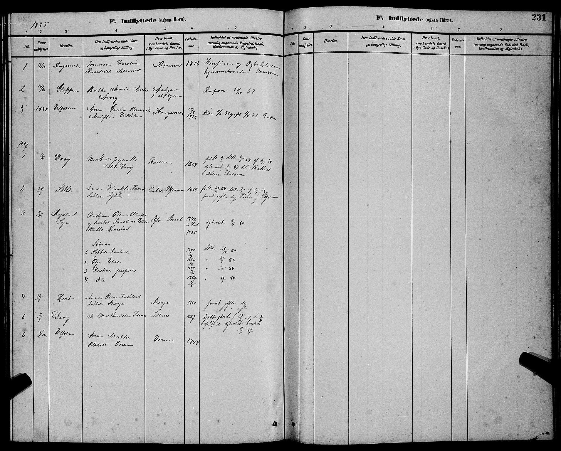 Ministerialprotokoller, klokkerbøker og fødselsregistre - Møre og Romsdal, AV/SAT-A-1454/501/L0017: Parish register (copy) no. 501C03, 1885-1901, p. 231