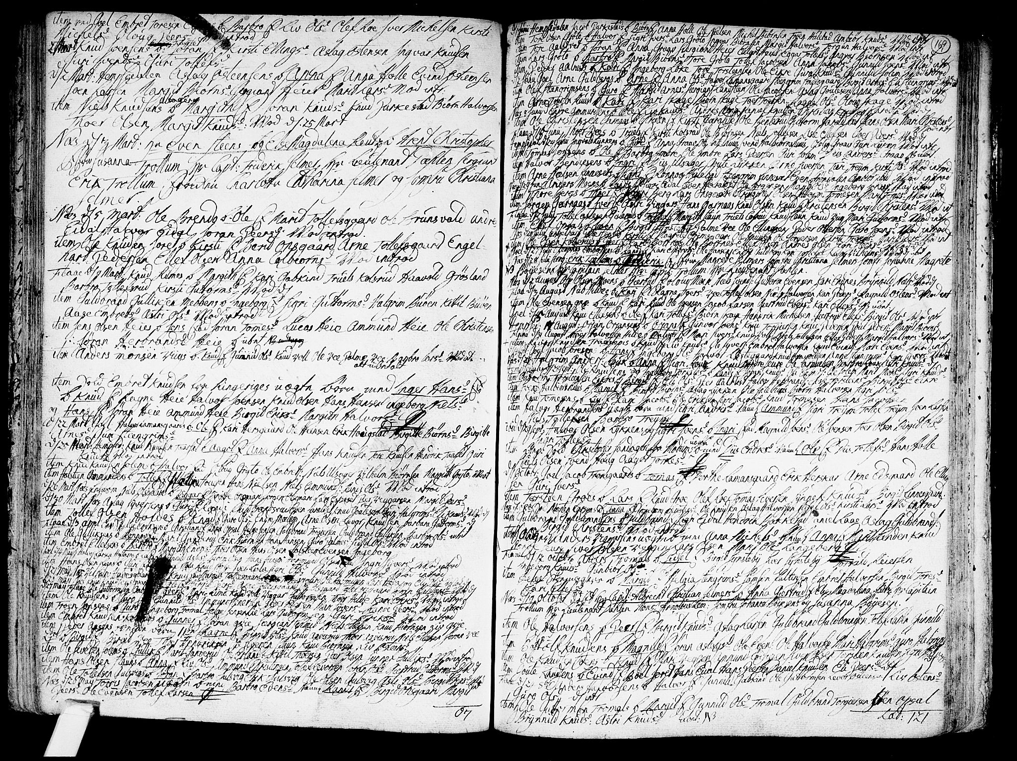 Nes kirkebøker, AV/SAKO-A-236/F/Fa/L0002: Parish register (official) no. 2, 1707-1759, p. 169