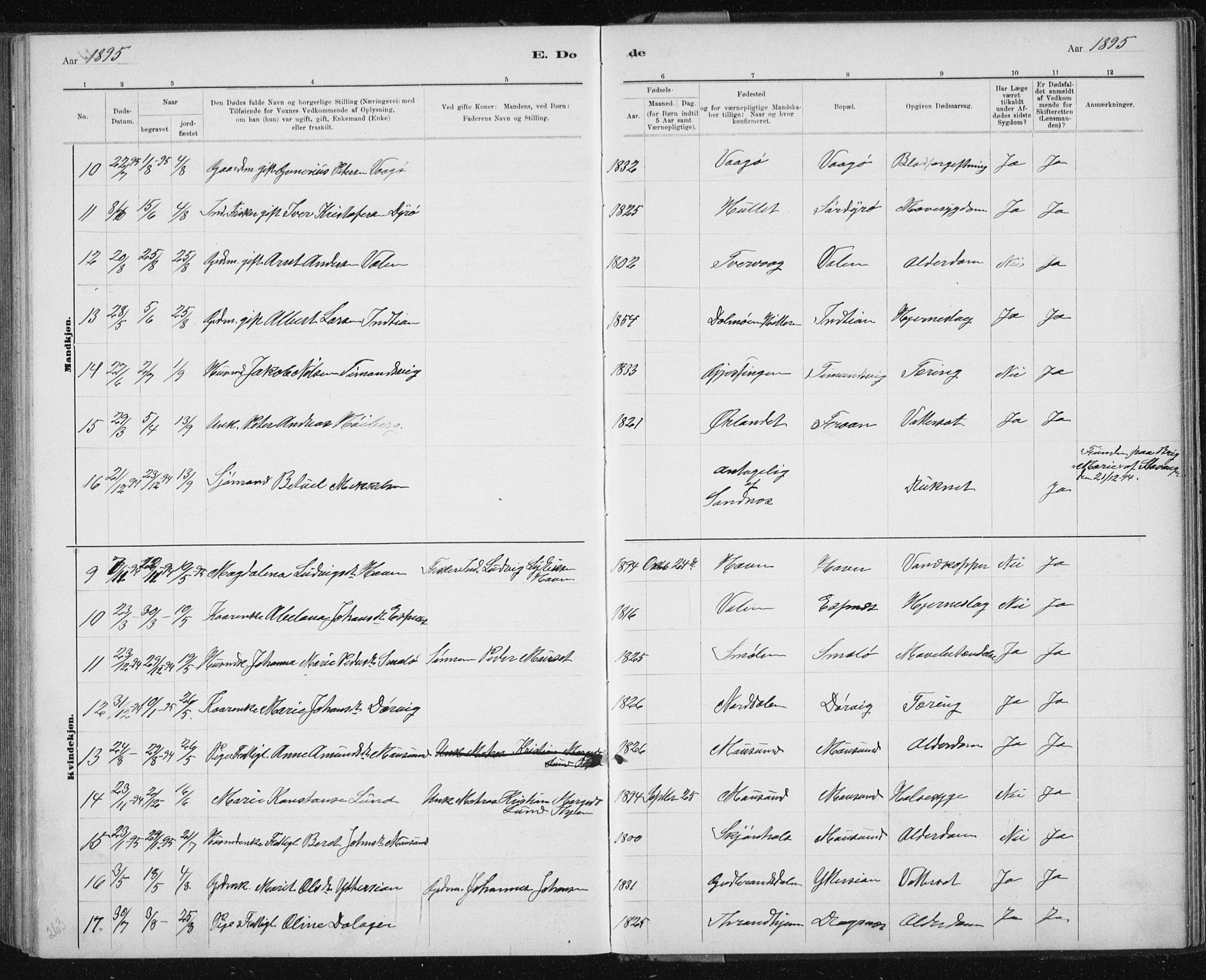 Ministerialprotokoller, klokkerbøker og fødselsregistre - Sør-Trøndelag, AV/SAT-A-1456/640/L0586: Parish register (copy) no. 640C03b, 1891-1908