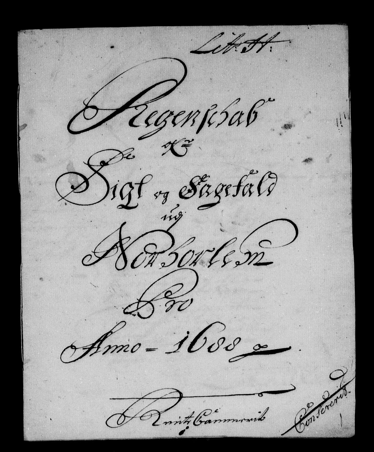 Rentekammeret inntil 1814, Reviderte regnskaper, Stiftamtstueregnskaper, Bergen stiftamt, AV/RA-EA-6043/R/Rc/L0086: Bergen stiftamt, 1688