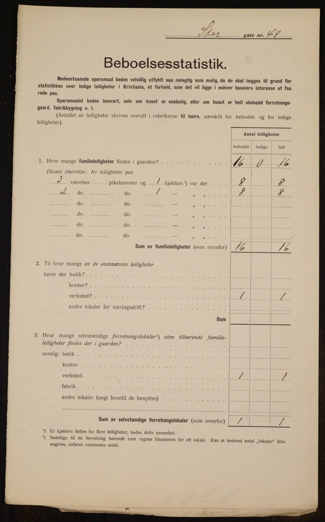 OBA, Municipal Census 1912 for Kristiania, 1912, p. 103558