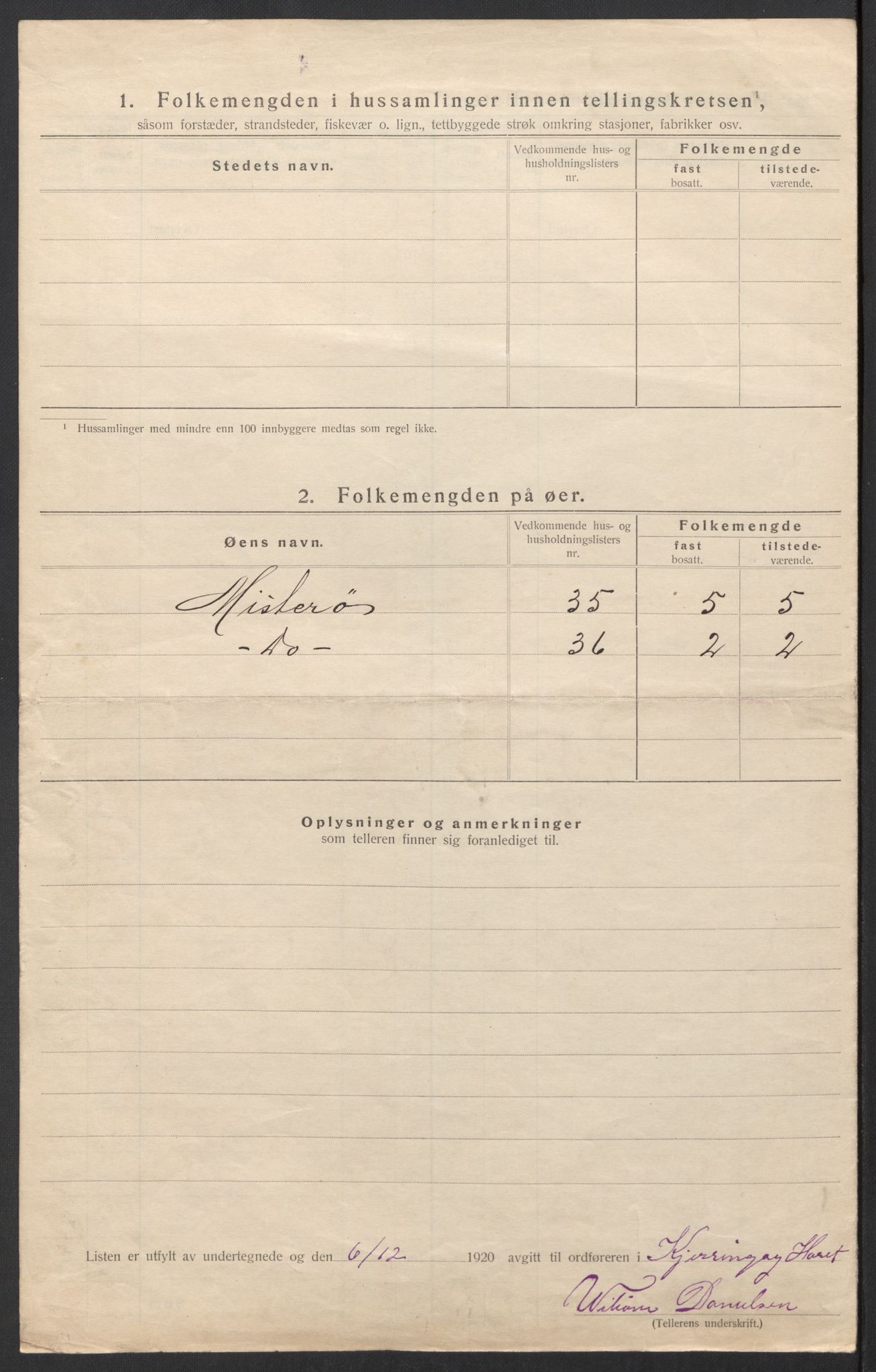 SAT, 1920 census for Kjerringøy, 1920, p. 9