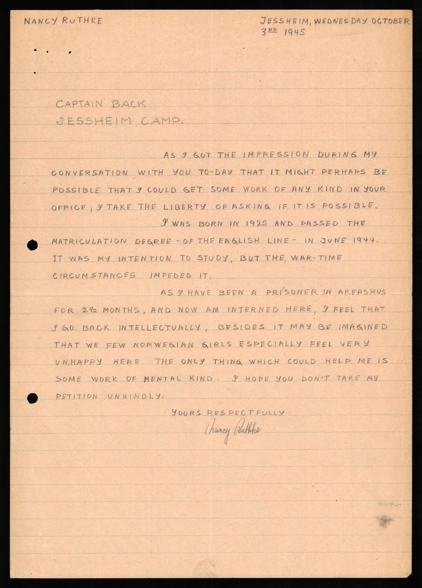 Forsvaret, Forsvarets overkommando II, AV/RA-RAFA-3915/D/Db/L0028: CI Questionaires. Tyske okkupasjonsstyrker i Norge. Tyskere., 1945-1946, p. 301