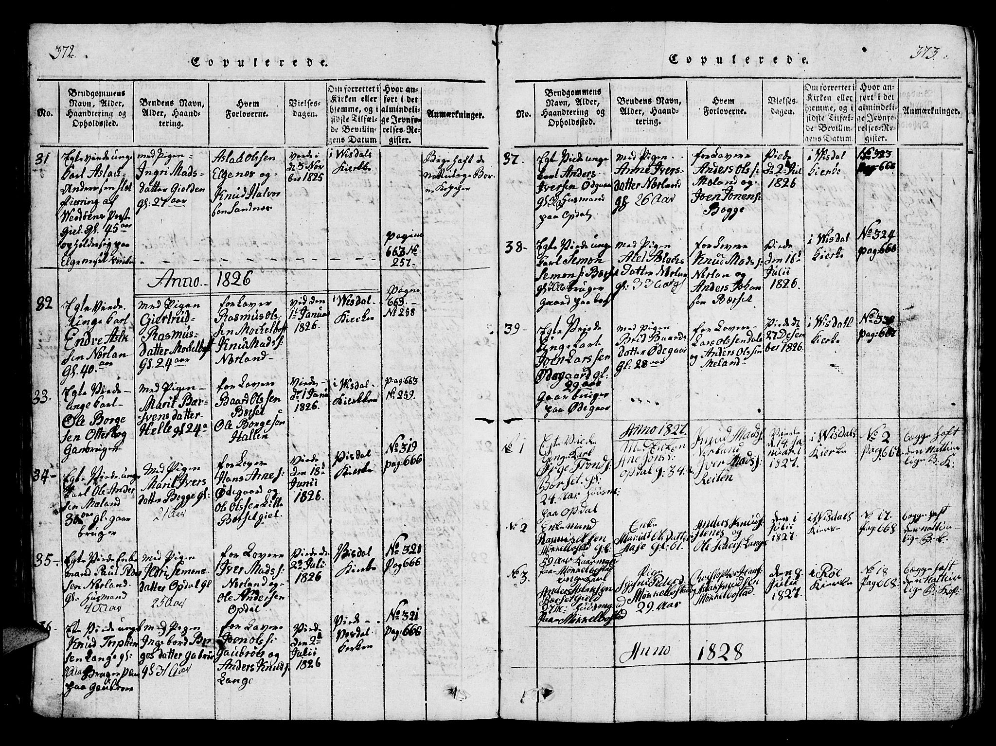 Ministerialprotokoller, klokkerbøker og fødselsregistre - Møre og Romsdal, SAT/A-1454/554/L0644: Parish register (copy) no. 554C01, 1818-1851, p. 372-373