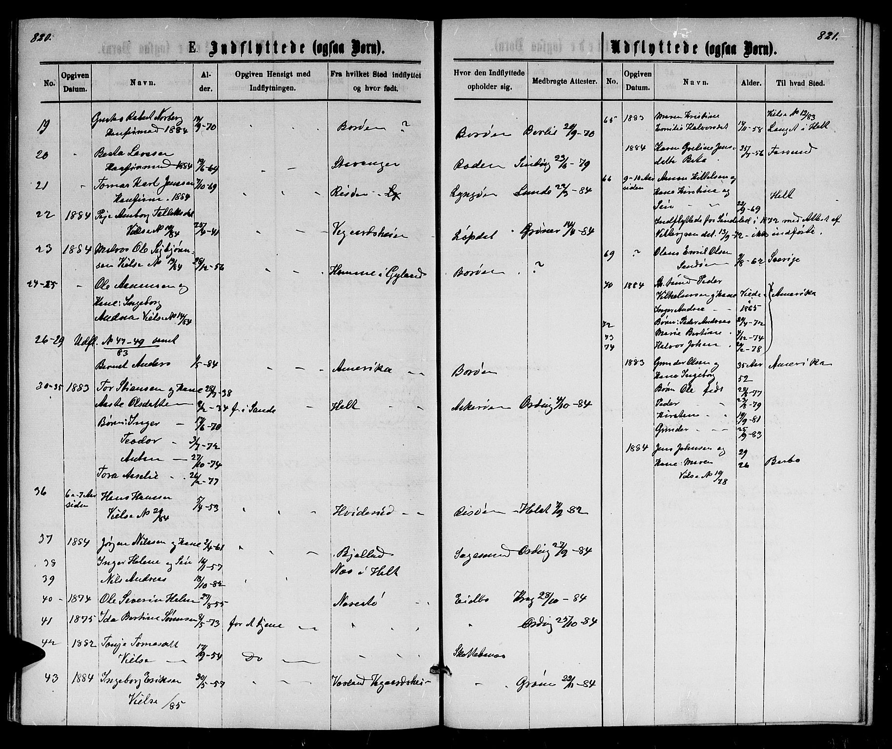 Dypvåg sokneprestkontor, AV/SAK-1111-0007/F/Fb/Fba/L0012: Parish register (copy) no. B 12, 1872-1886, p. 820-821