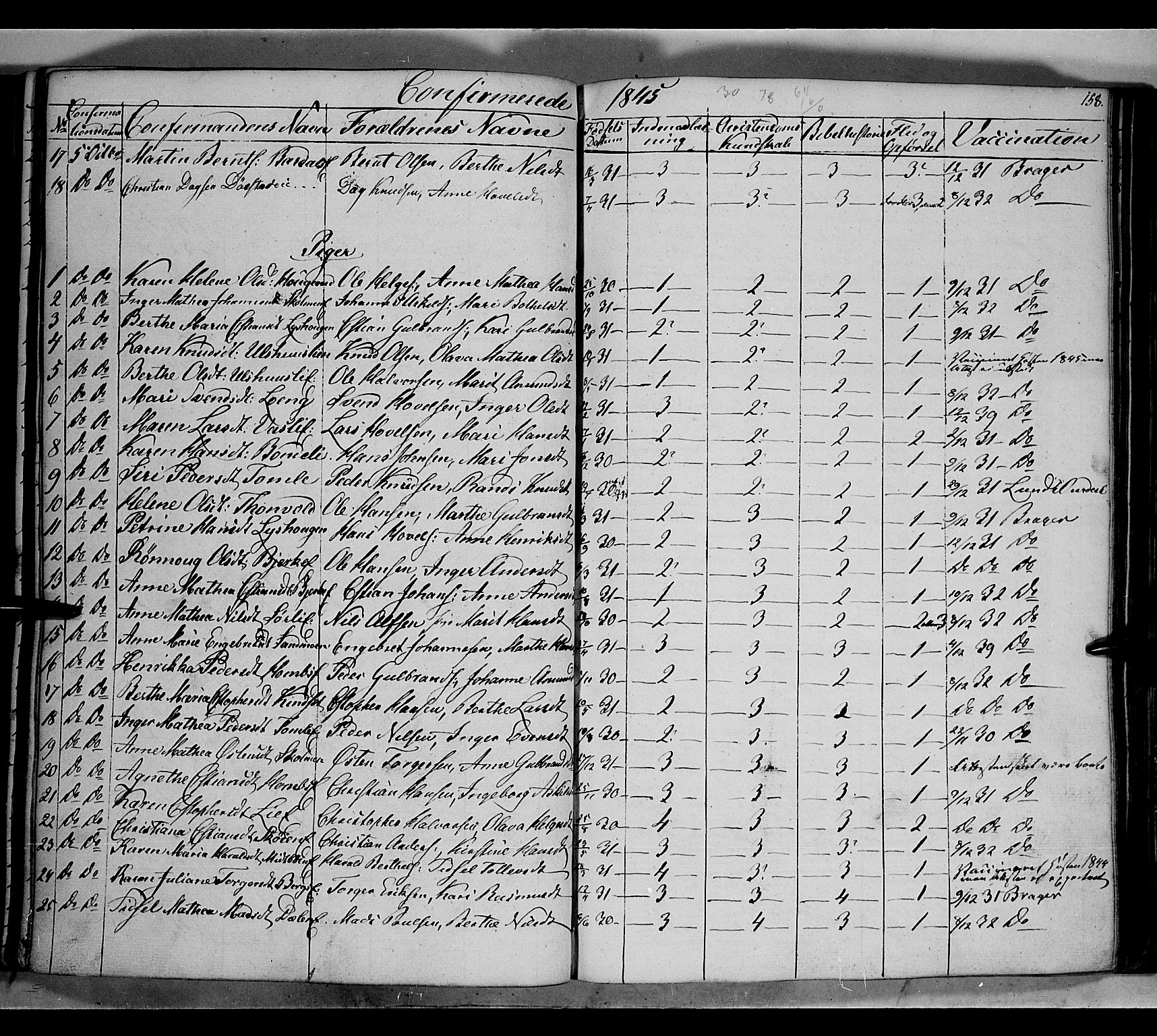 Land prestekontor, AV/SAH-PREST-120/H/Ha/Hab/L0002: Parish register (copy) no. 2, 1833-1849, p. 158