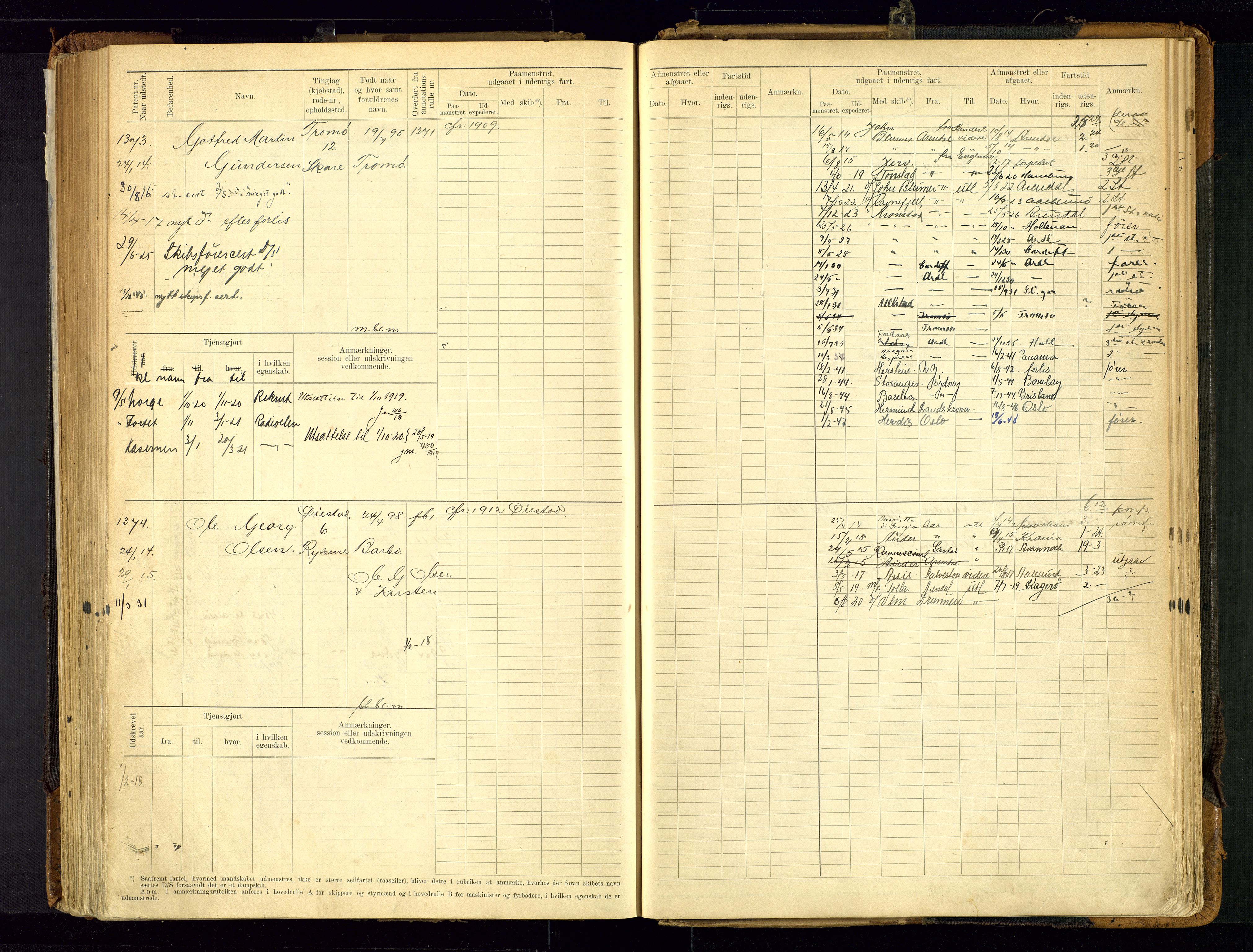 Arendal mønstringskrets, AV/SAK-2031-0012/F/Fb/L0021: Hovedrulle A nr 969-1465, S-19, 1910-1914, p. 207