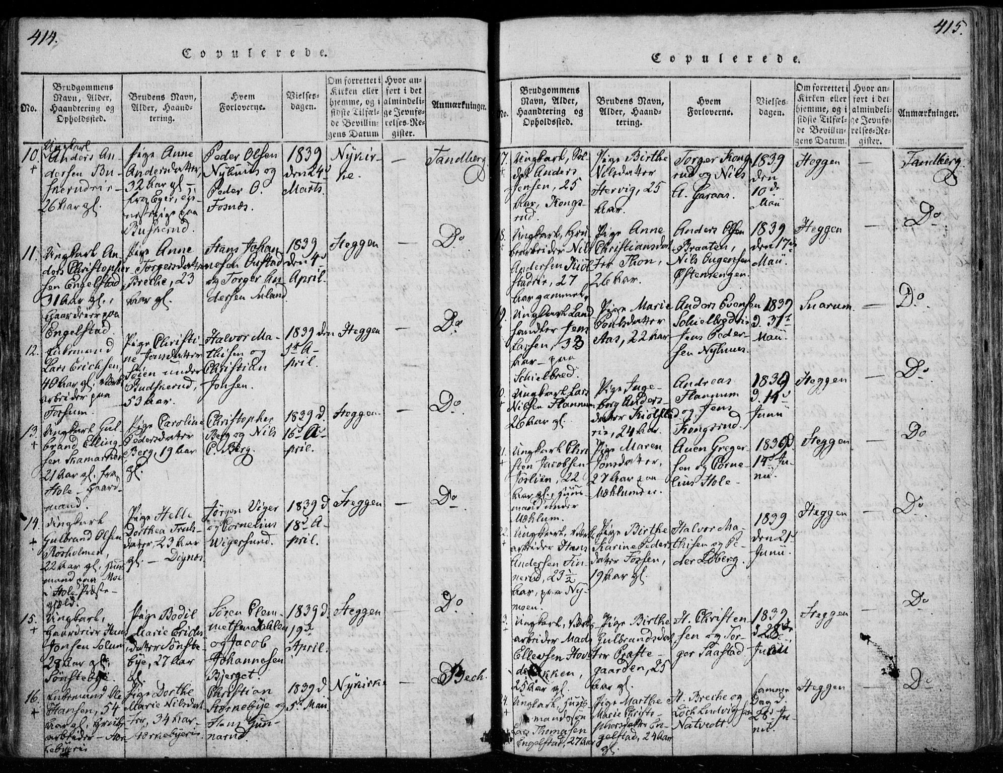 Modum kirkebøker, SAKO/A-234/F/Fa/L0006: Parish register (official) no. 6, 1832-1841, p. 414-415