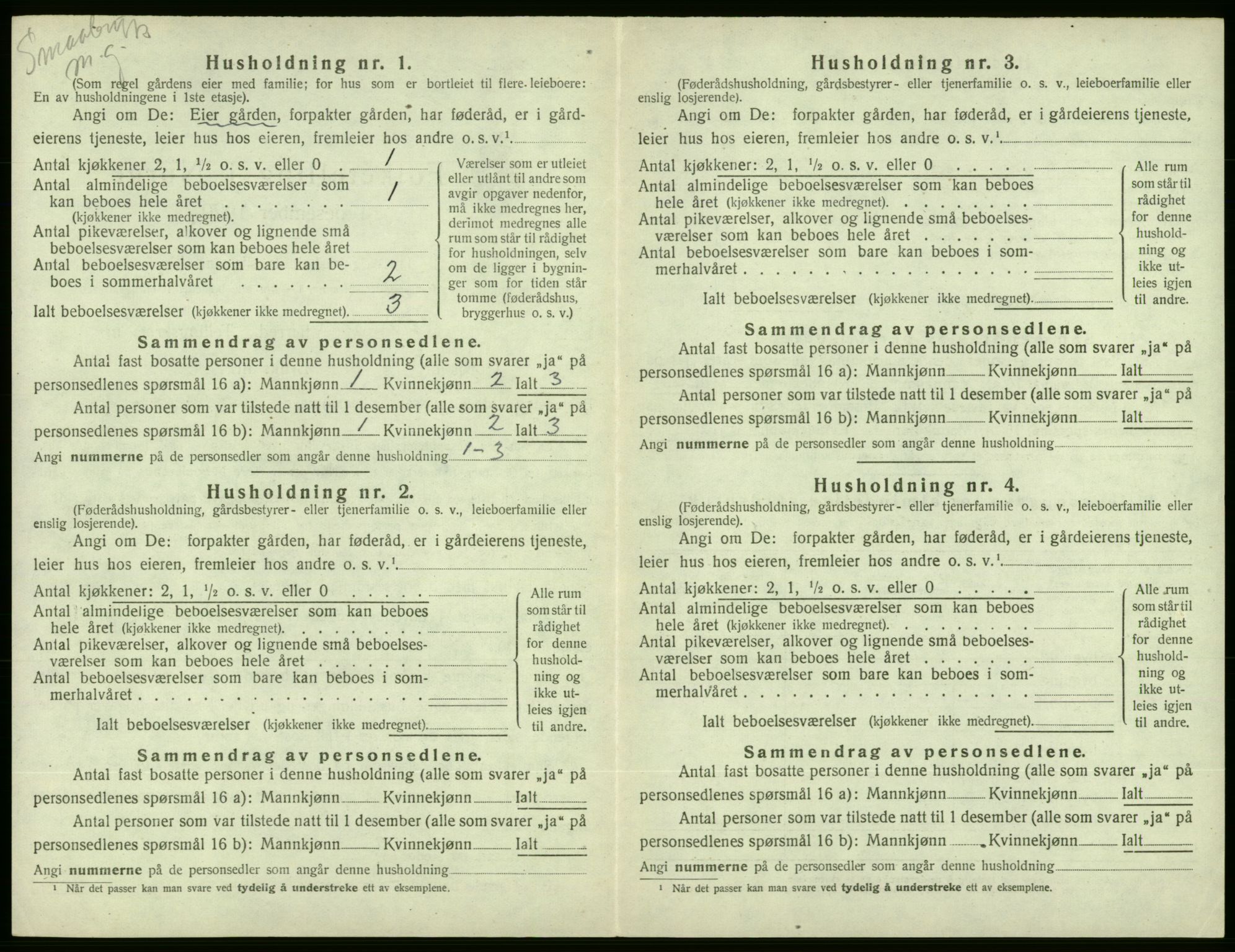 SAB, 1920 census for Ølen, 1920, p. 559