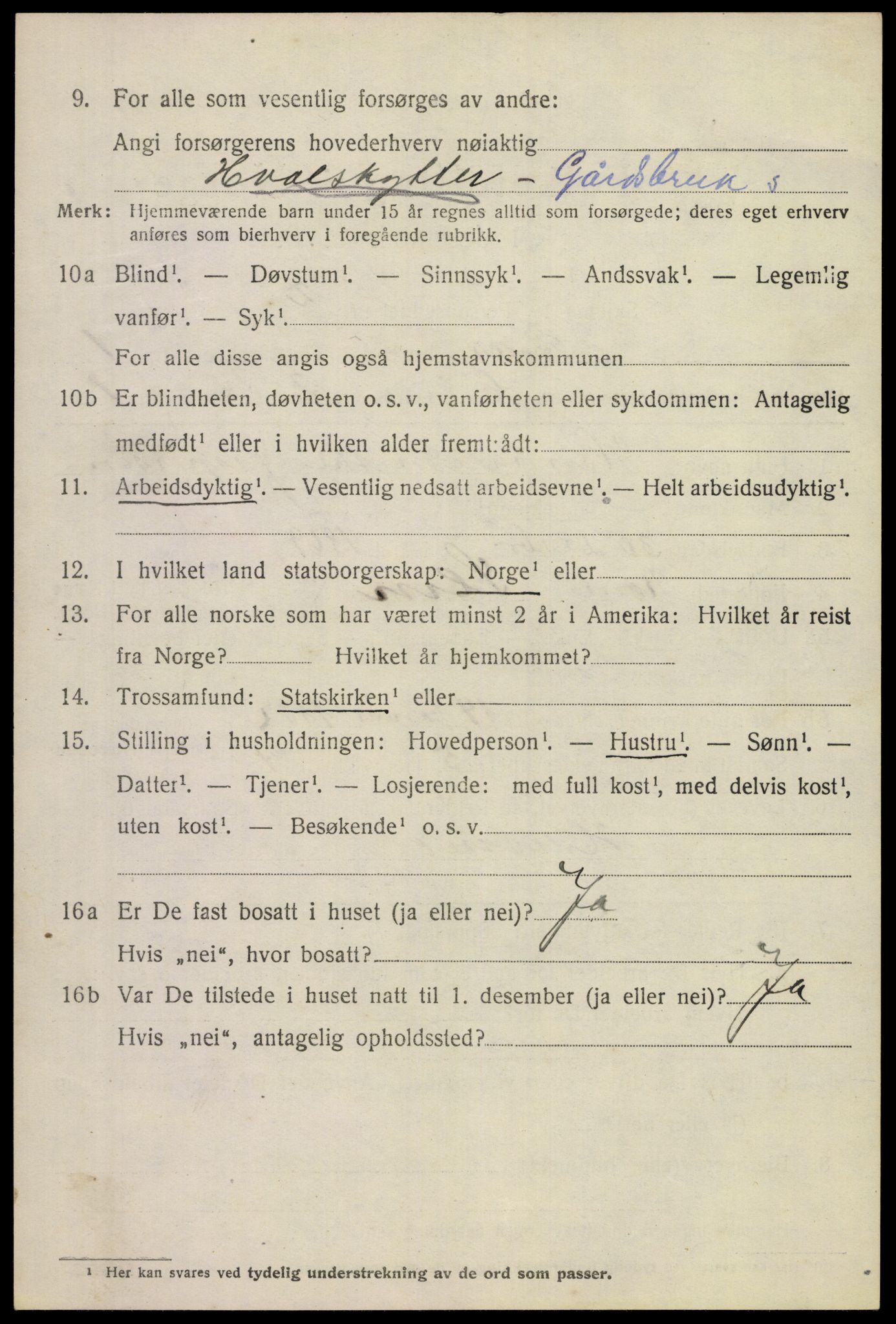 SAKO, 1920 census for Stokke, 1920, p. 2085